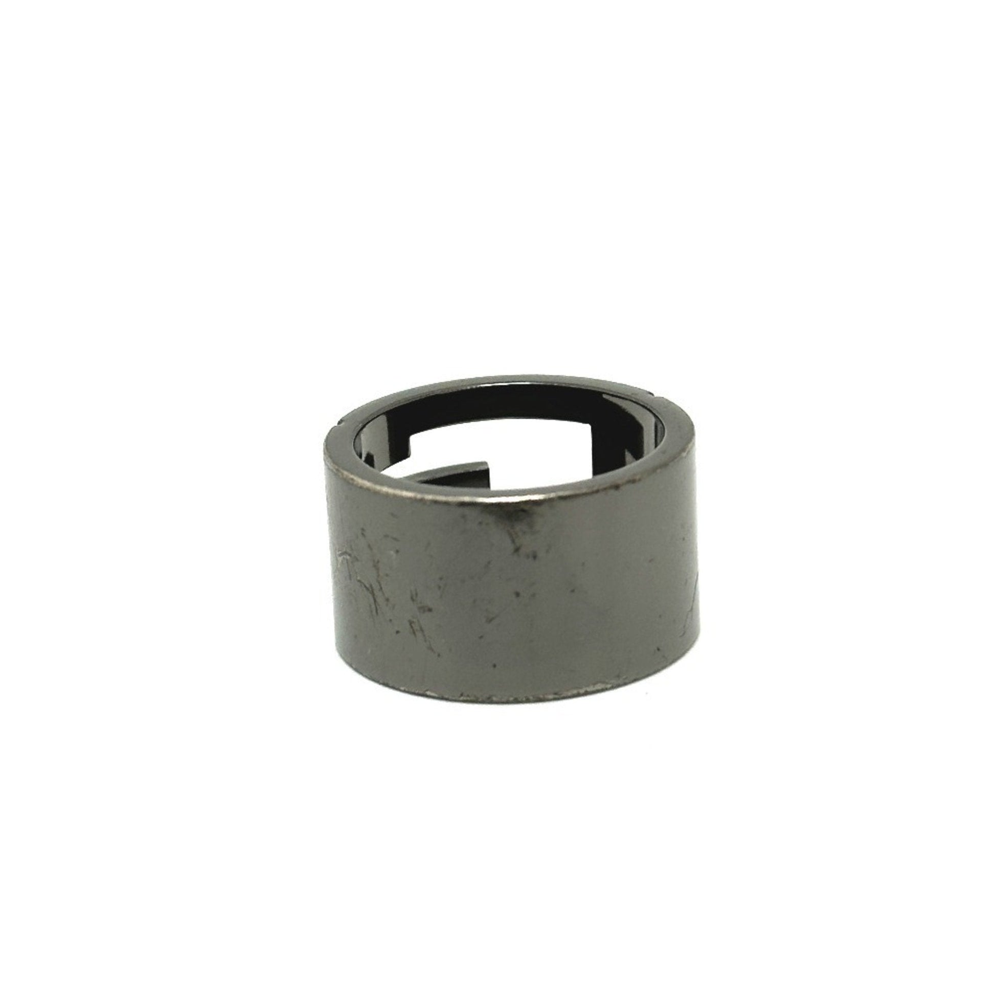 Gucci Black Silver Metal Band Ring