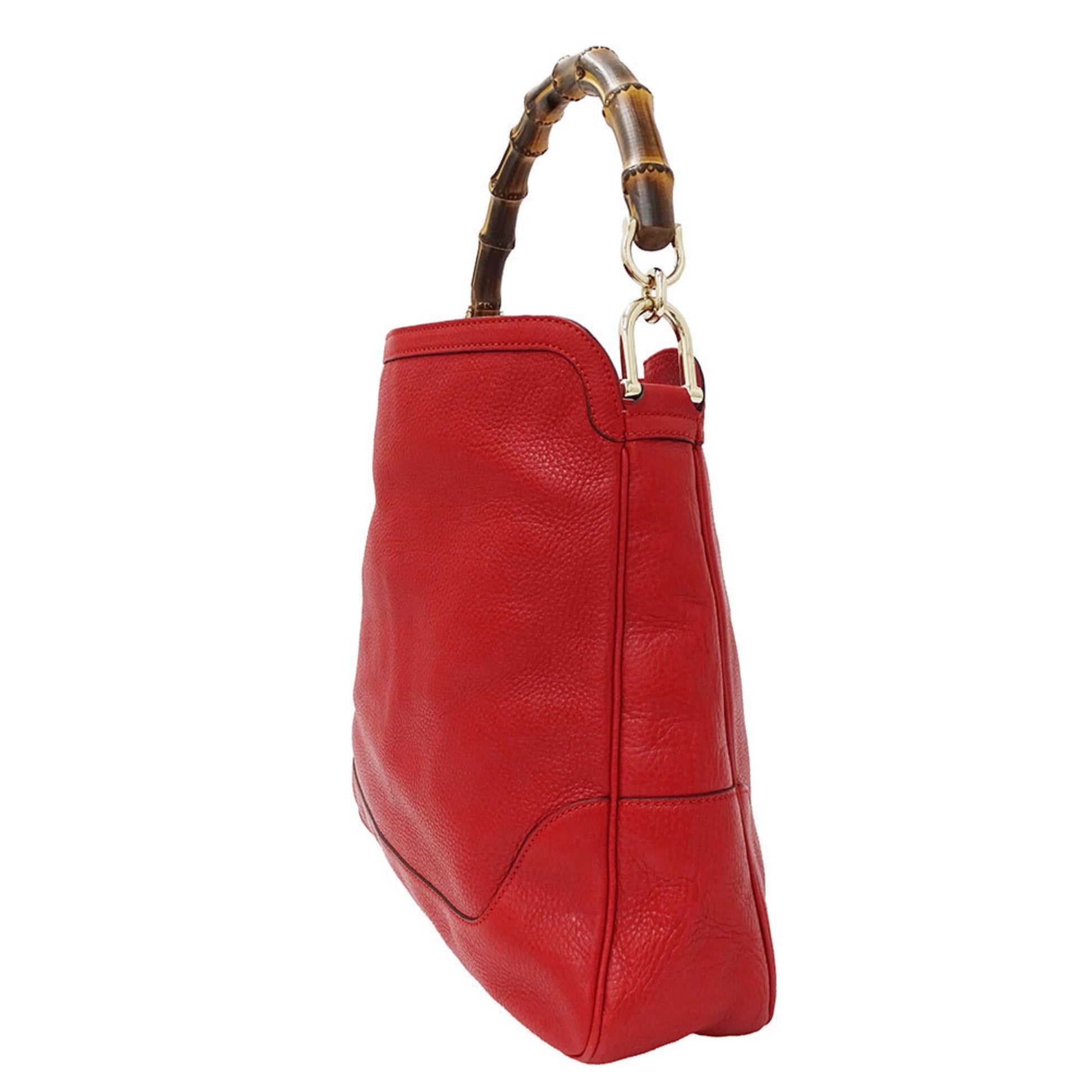 Gucci Red Color Leather Handbag Shoulder Bag