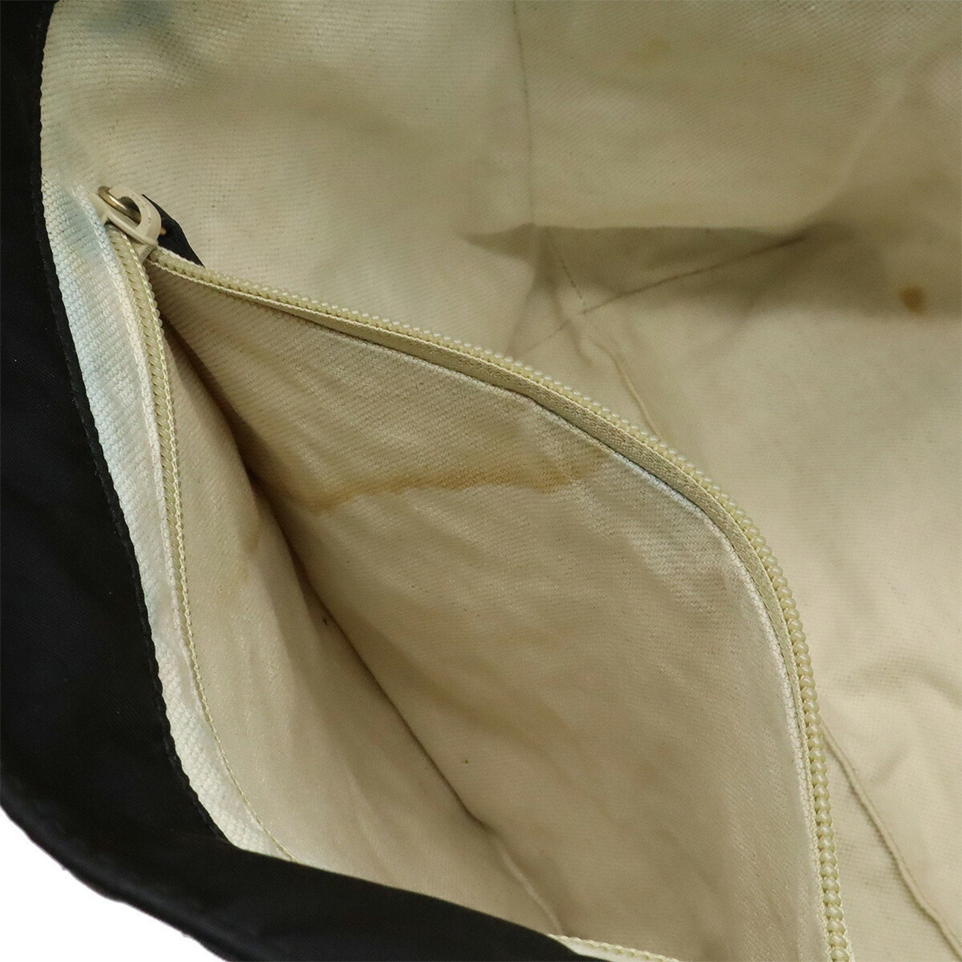 Gucci Black Nylon Leather Handbag Tote Bag