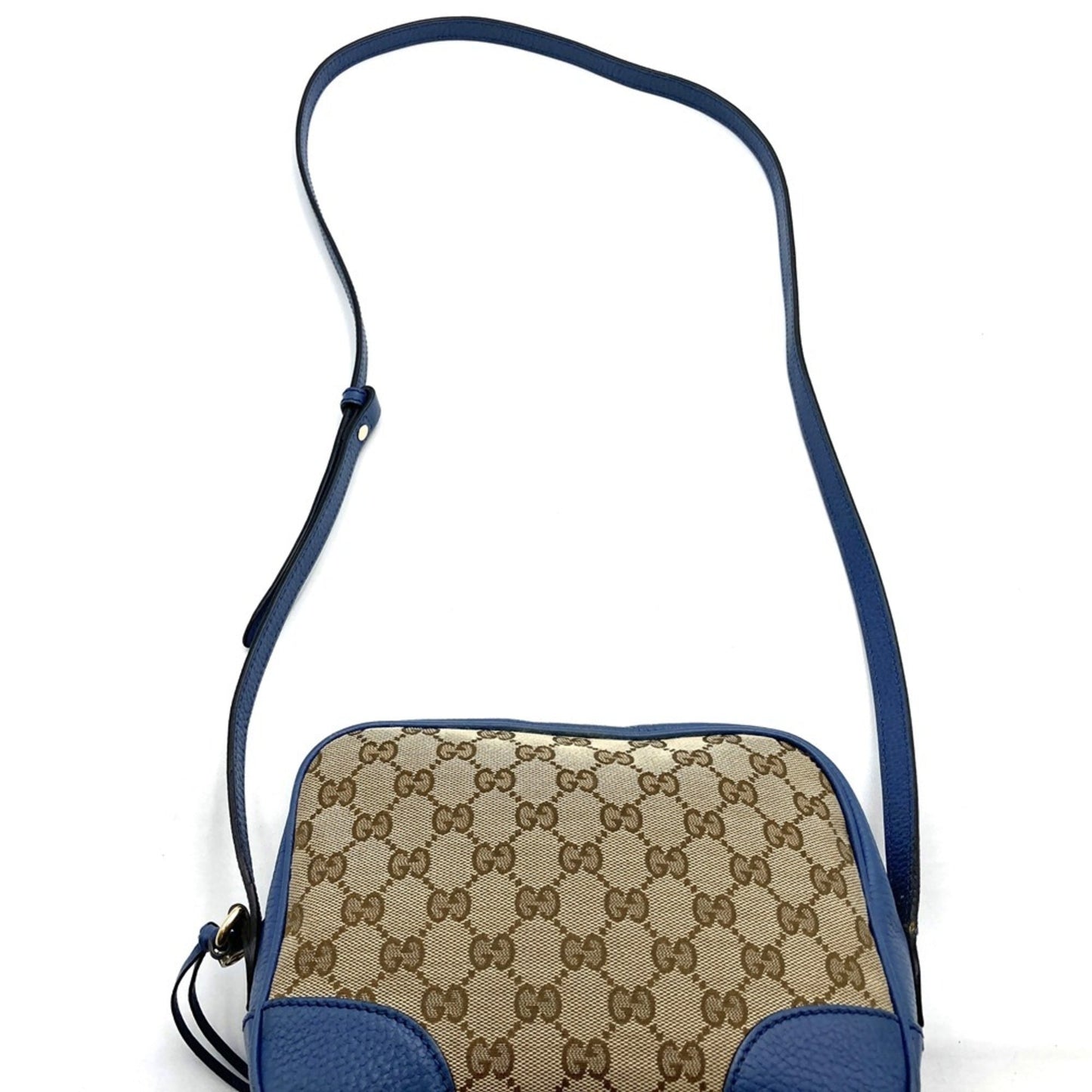 Gucci Brown Gg Canvas Leather Shoulder Bag