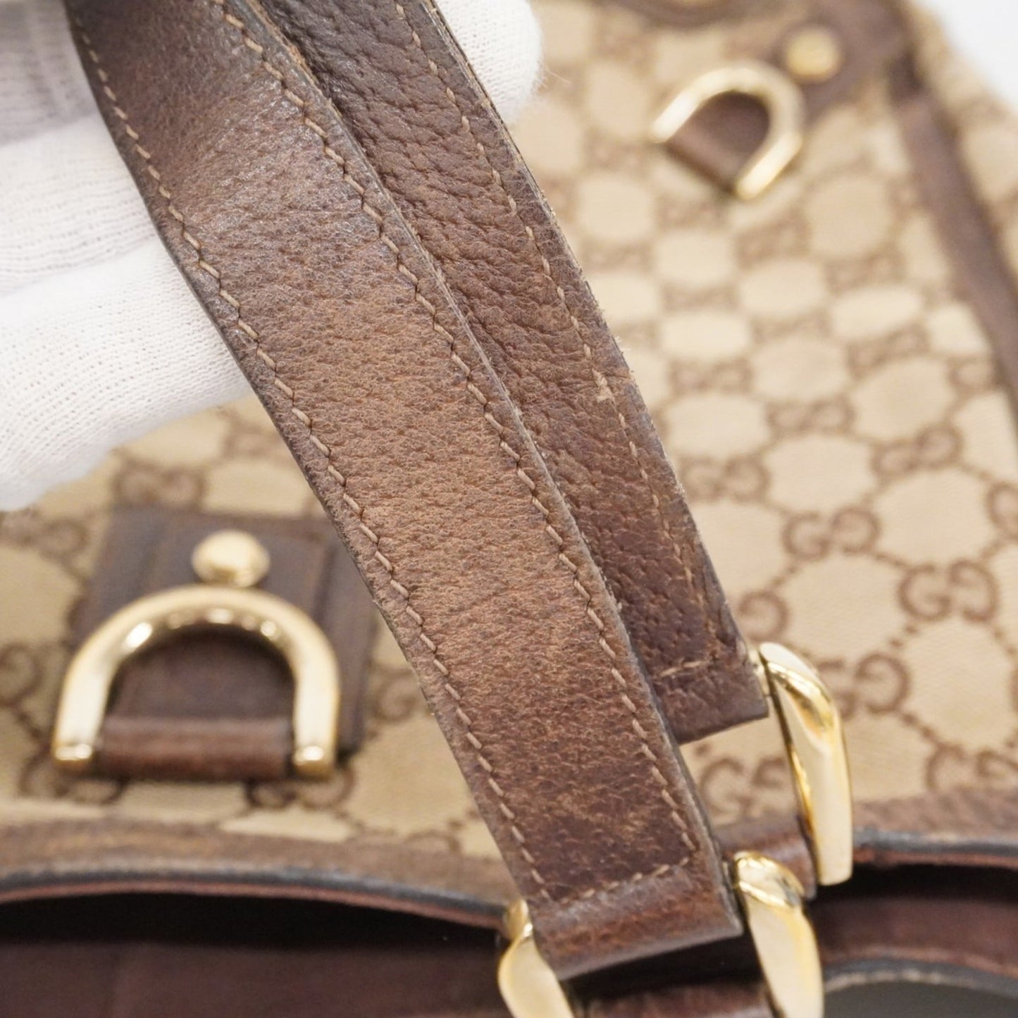 Gucci Brown Canvas Handbag