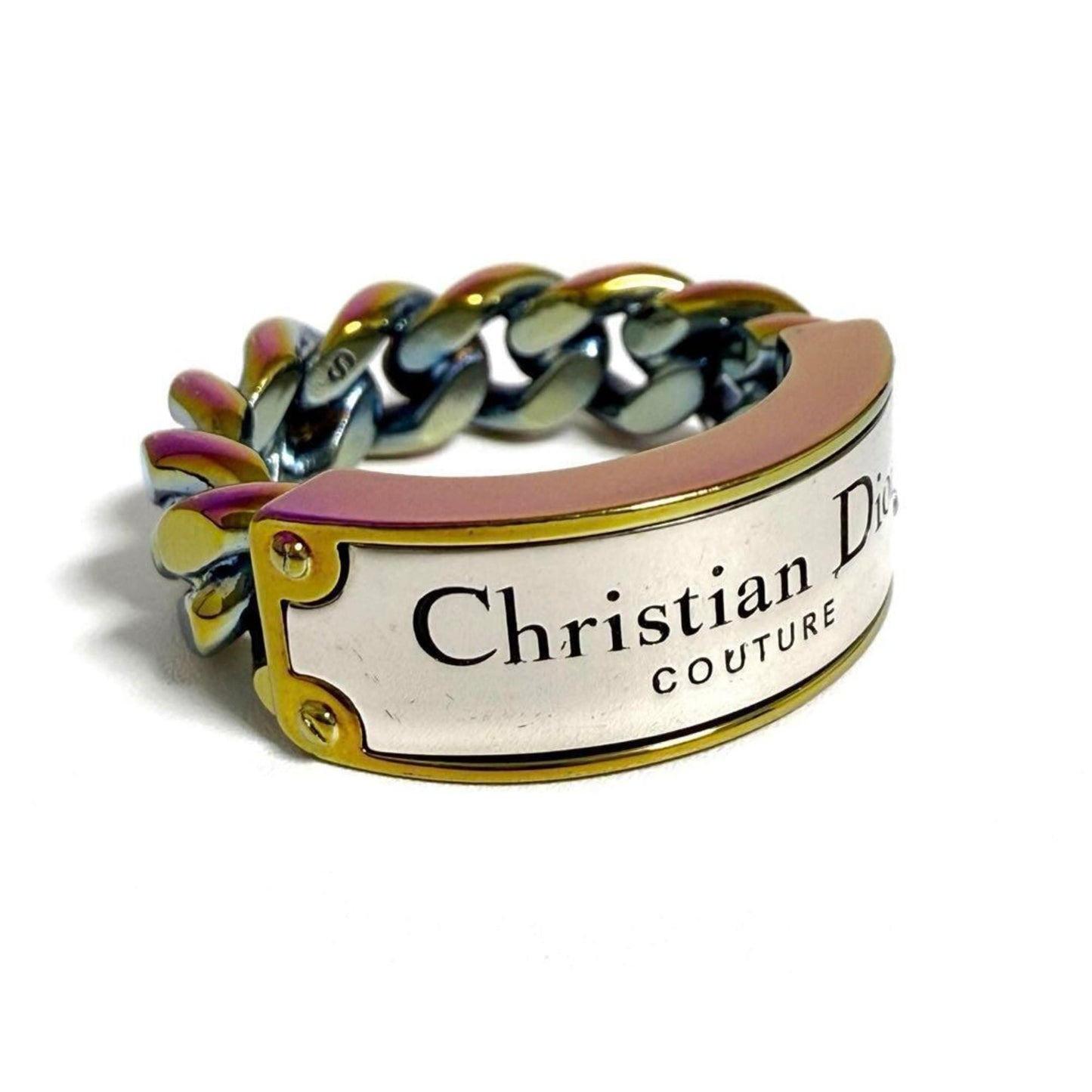 Dior Handbag Christian Multi-Color Band Ring Metal Multicolor Jewelry