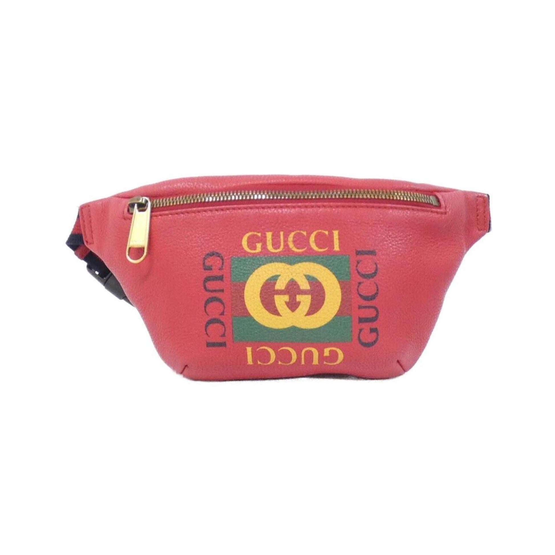 Gucci Red Color Leather Fanny Pack
