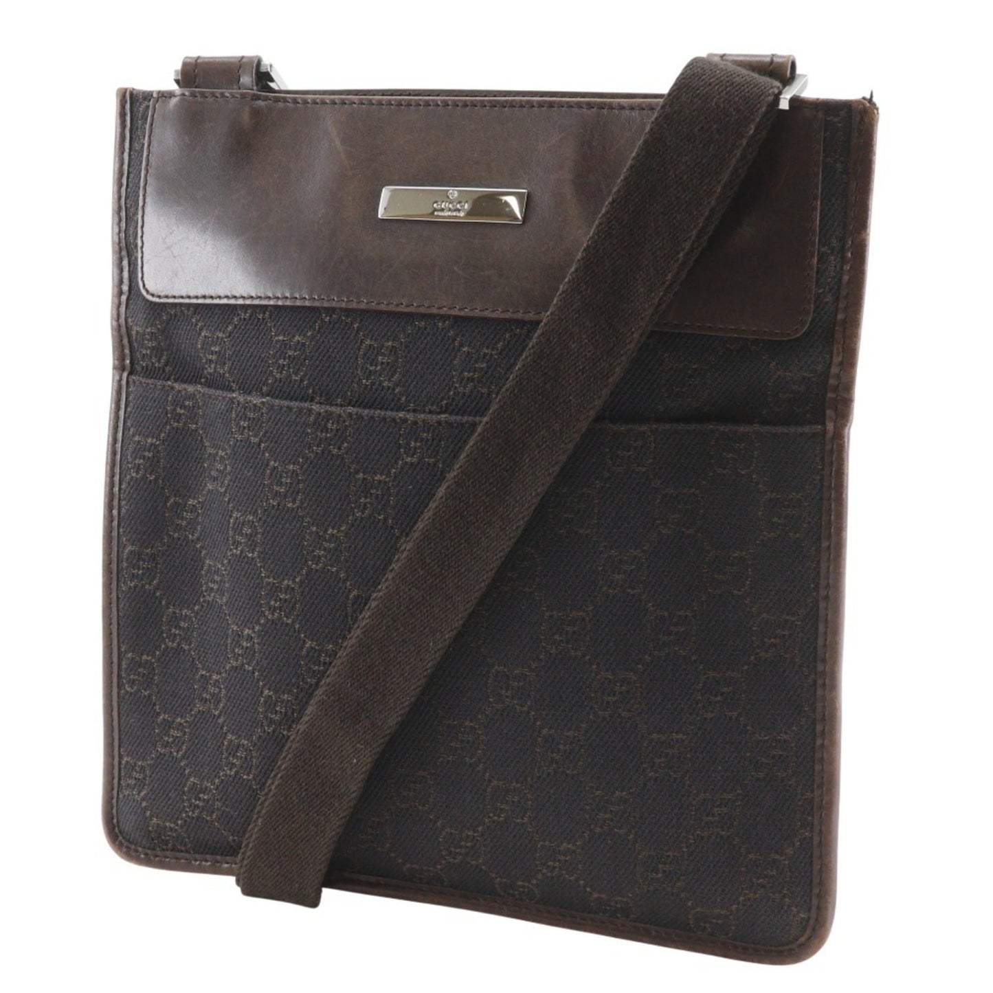 Gucci Brown Gg Canvas Shoulder Bag