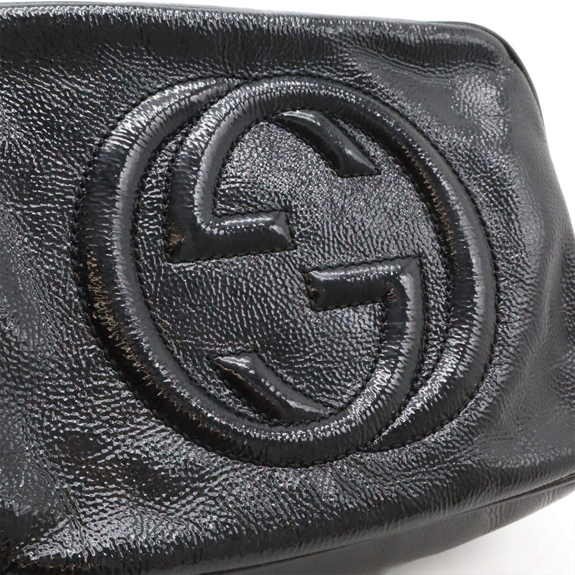 Gucci Black Leather Pochette Shoulder Bag