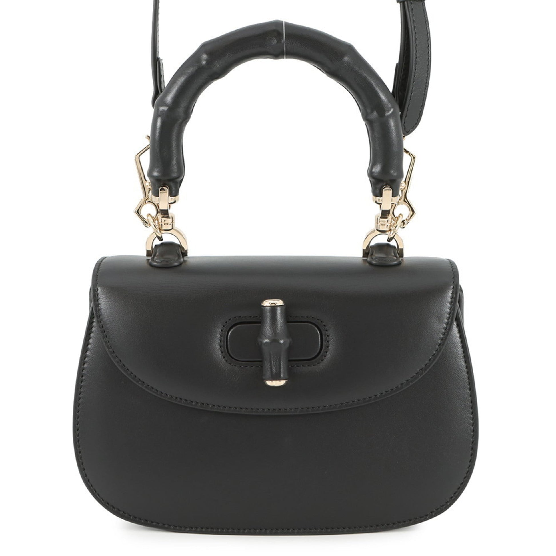 Gucci Black Leather Handbag Shoulder Bag