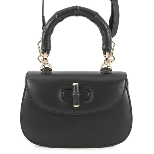 Gucci Black Leather Handbag Shoulder Bag