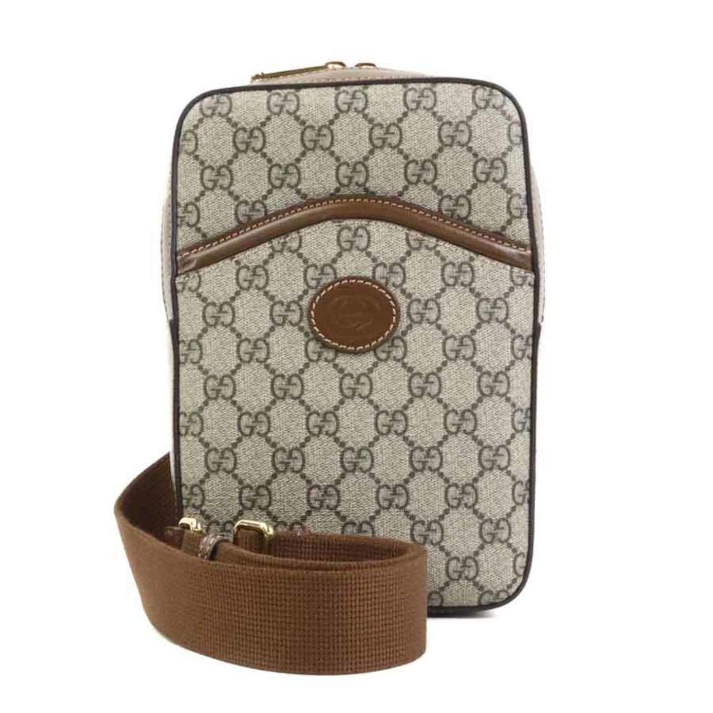 Gucci Brown Gg Supreme Sling Bag