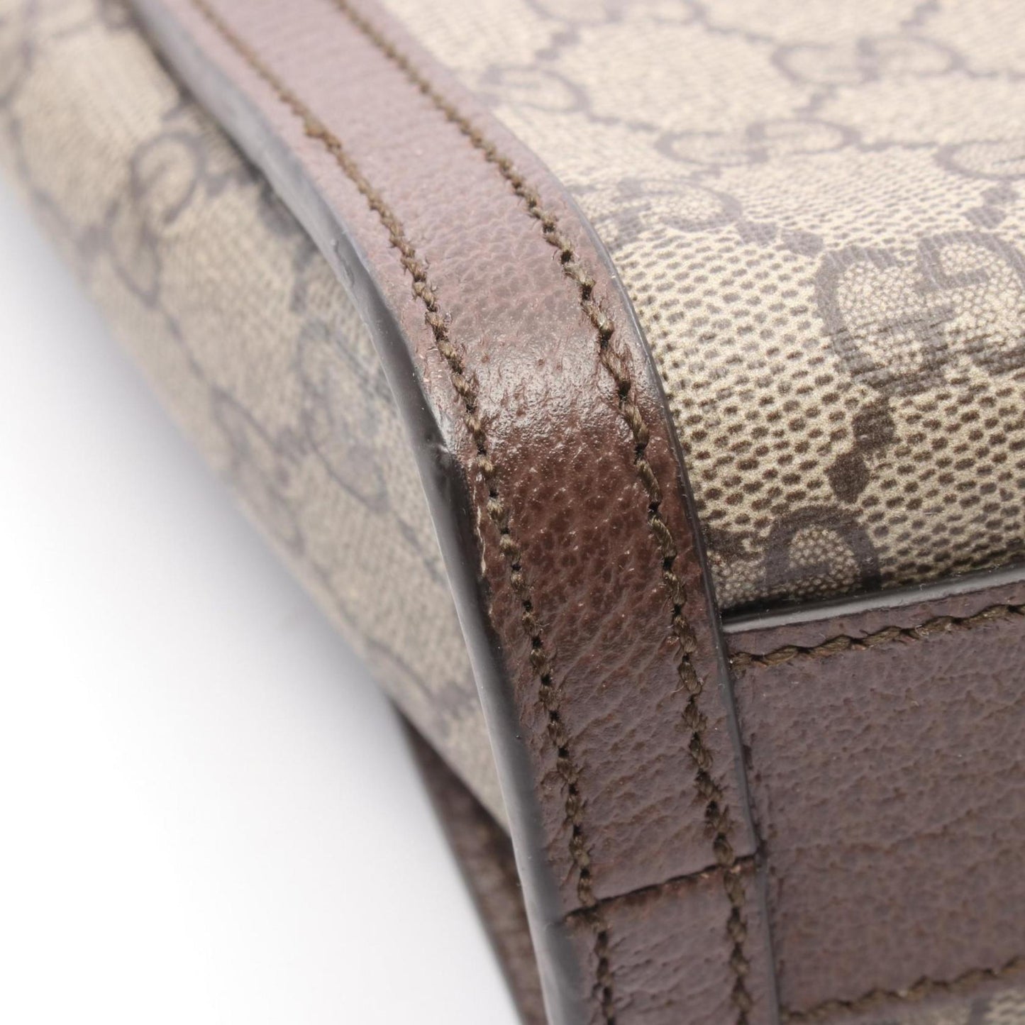 Gucci Beige Brown Multi-Color Gg Supreme Leather Handbag Tote Bag