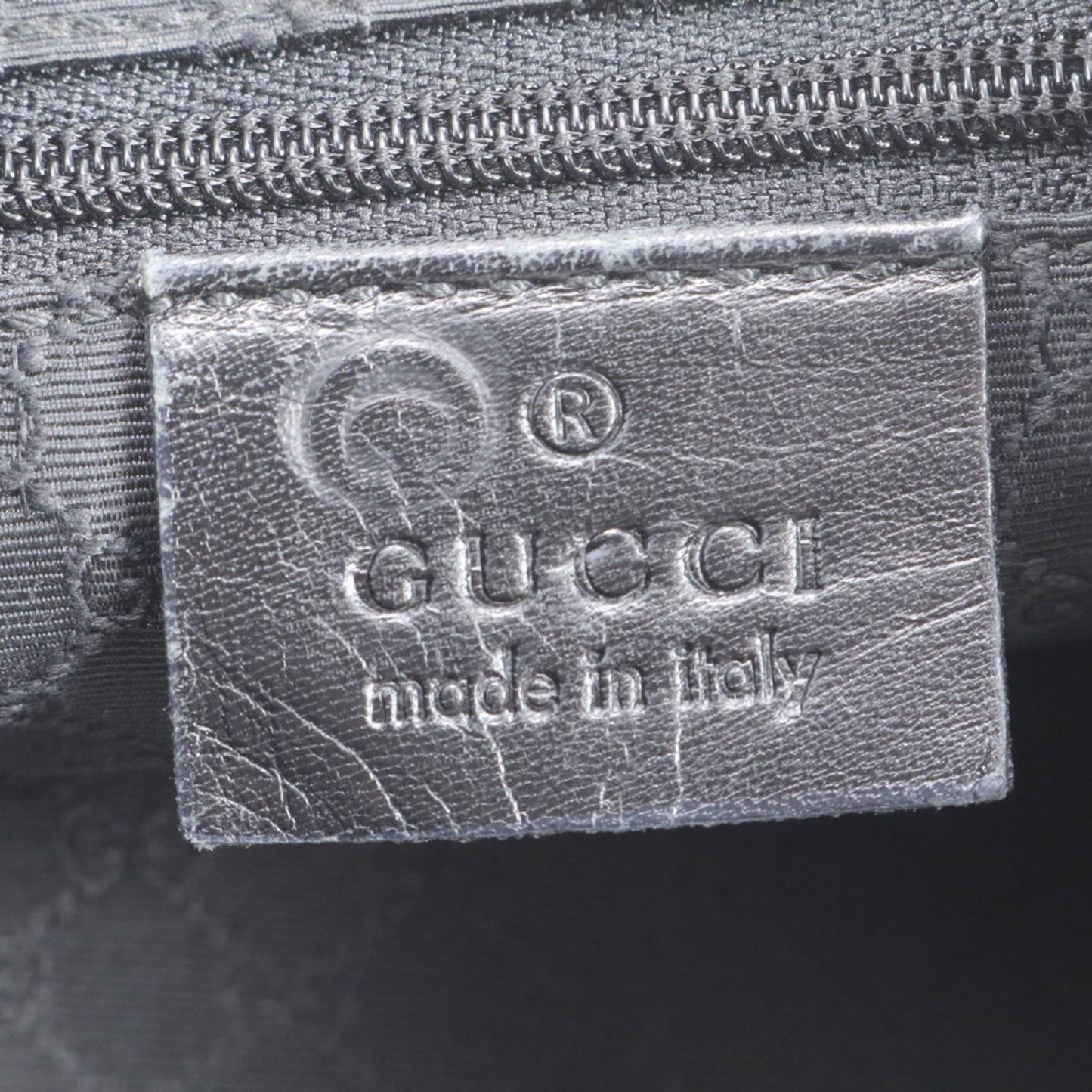 Gucci Black Leather Canvas Shoulder Bag