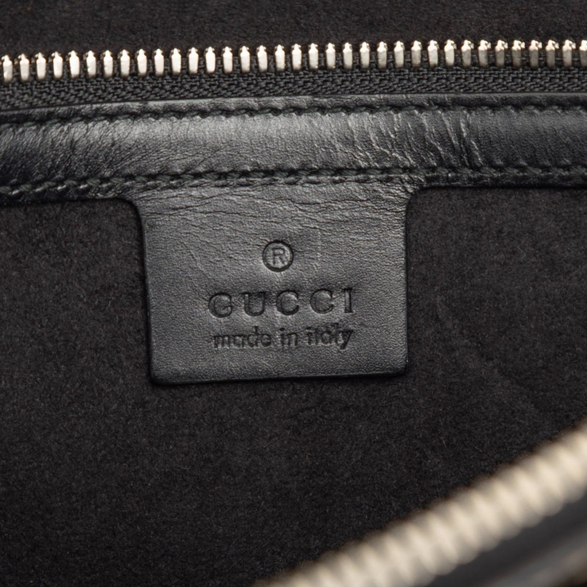 Gucci Beige Black Leather Clutch Bag Shoulder Bag