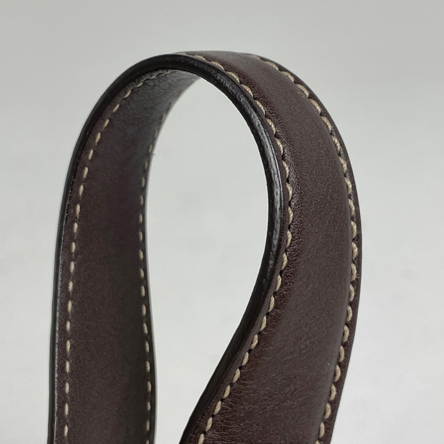 Gucci Brown Leather Canvas Handbag