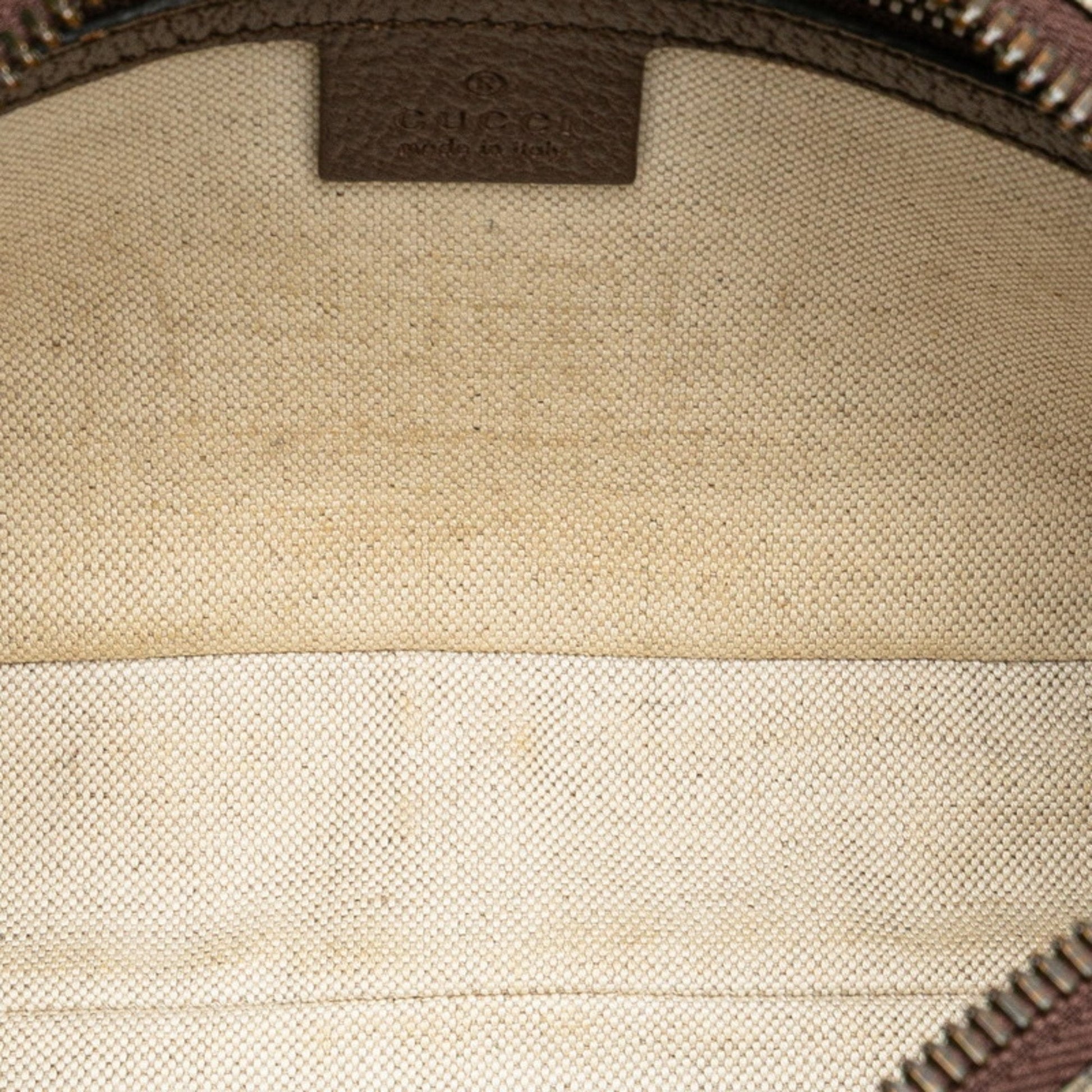 Gucci Beige Brown Pvc Leather Sling Bag