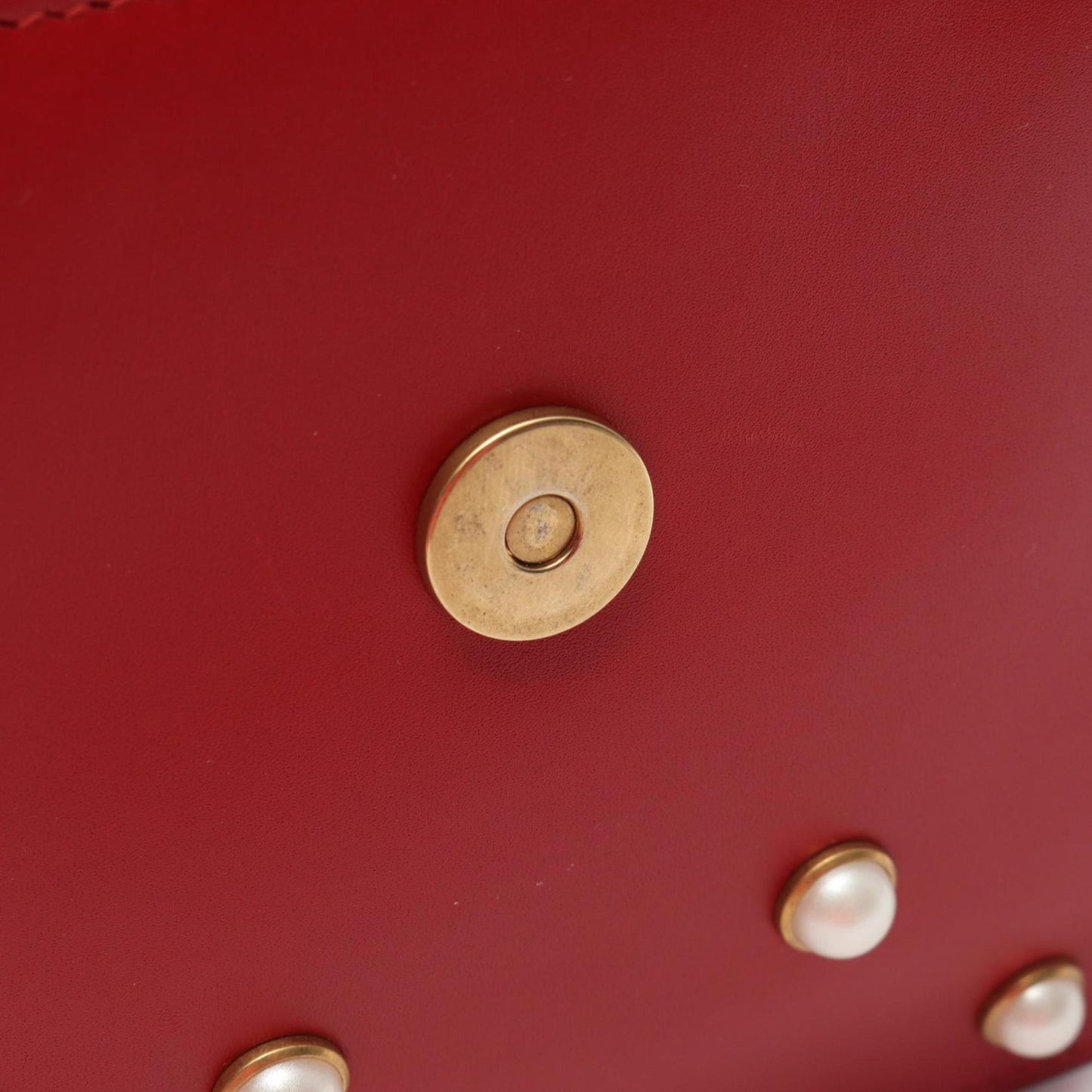 Gucci Red Color Leather Shoulder Bag