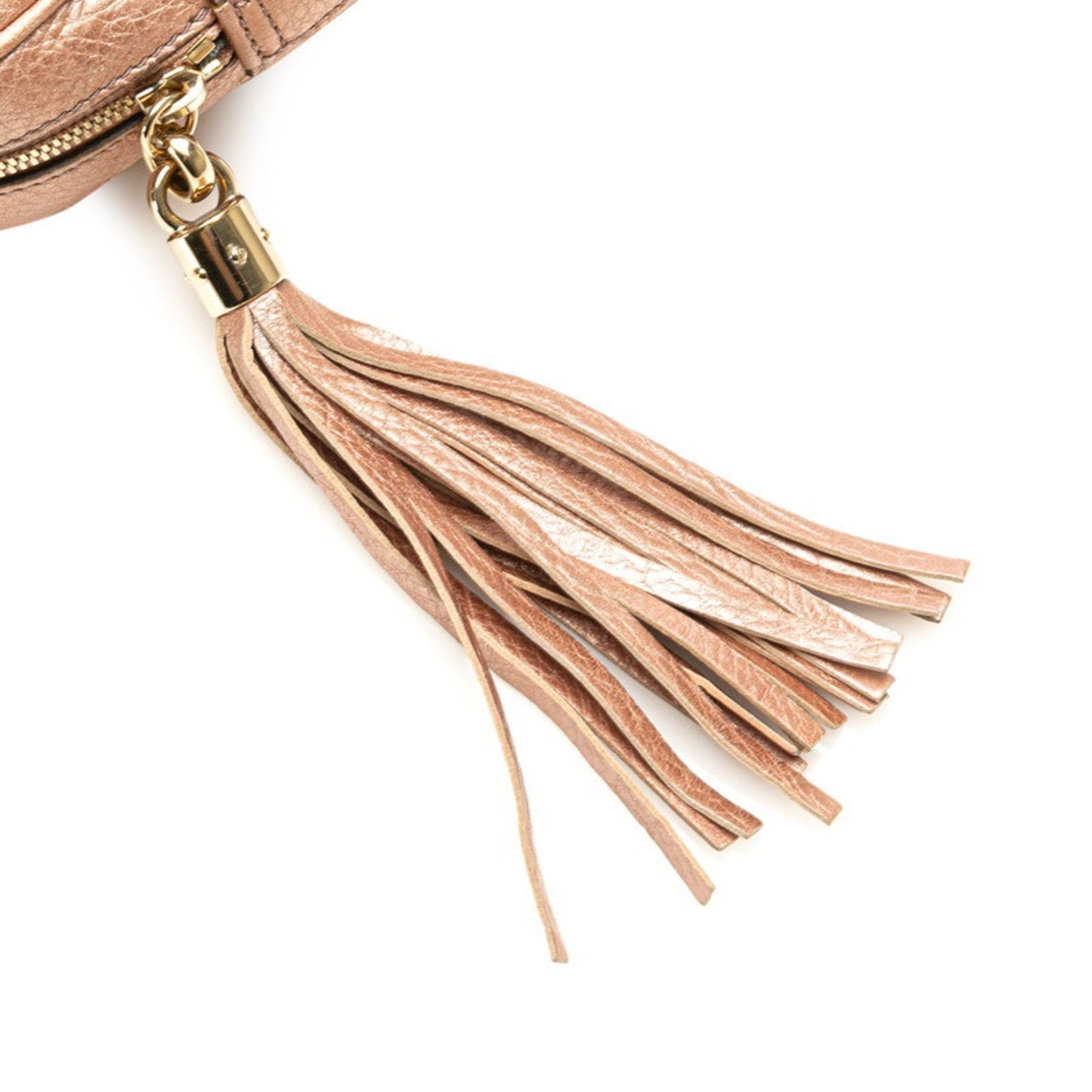 Gucci Gold Pink Leather Shoulder Bag