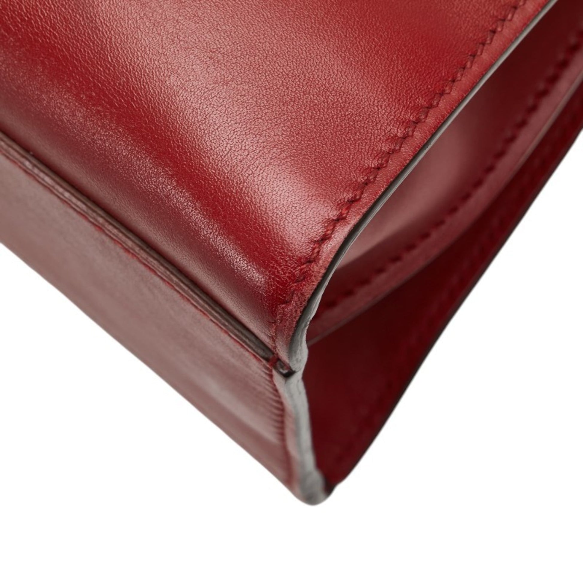 Gucci Red Color Leather Handbag Shoulder Bag