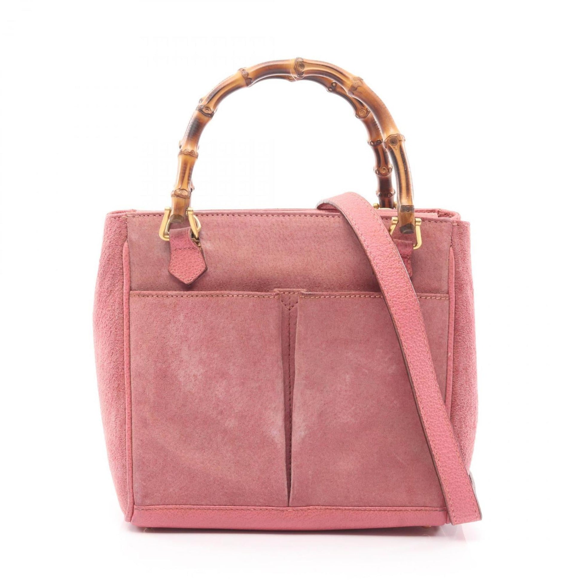 Gucci Pink Suede Leather Handbag