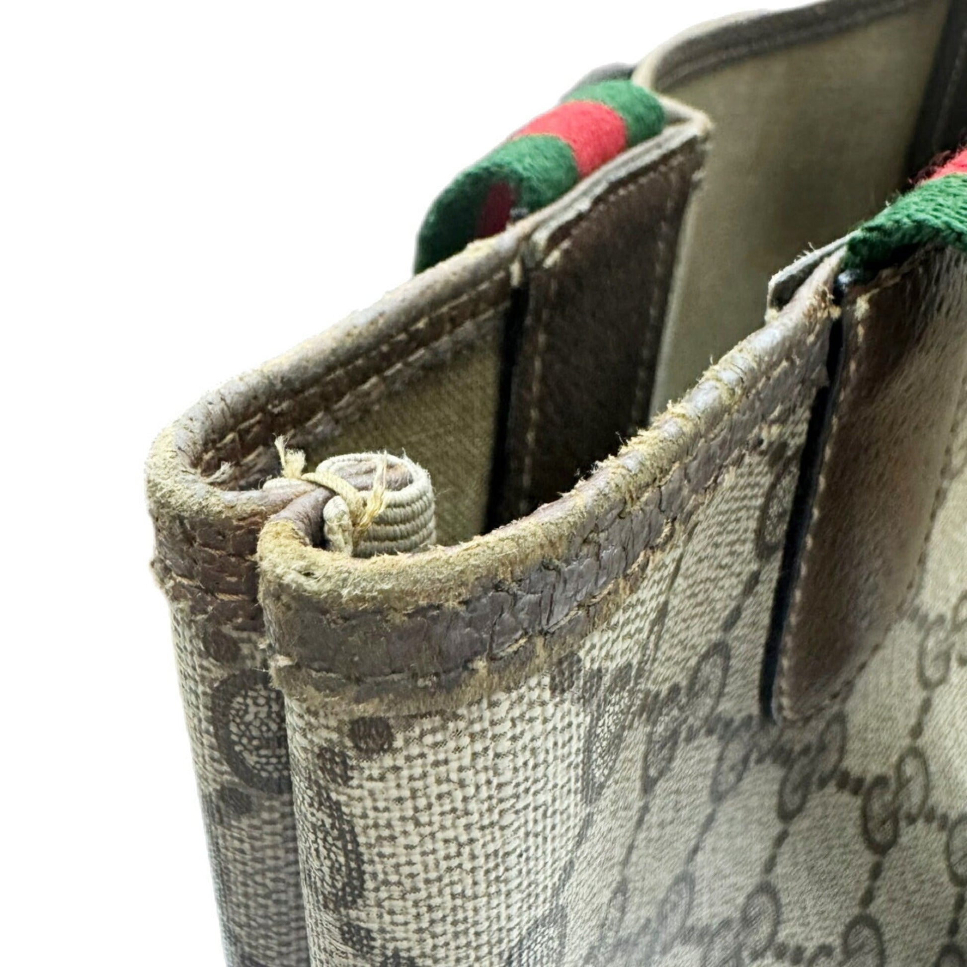 Gucci Beige Pvc Leather Tote Bag