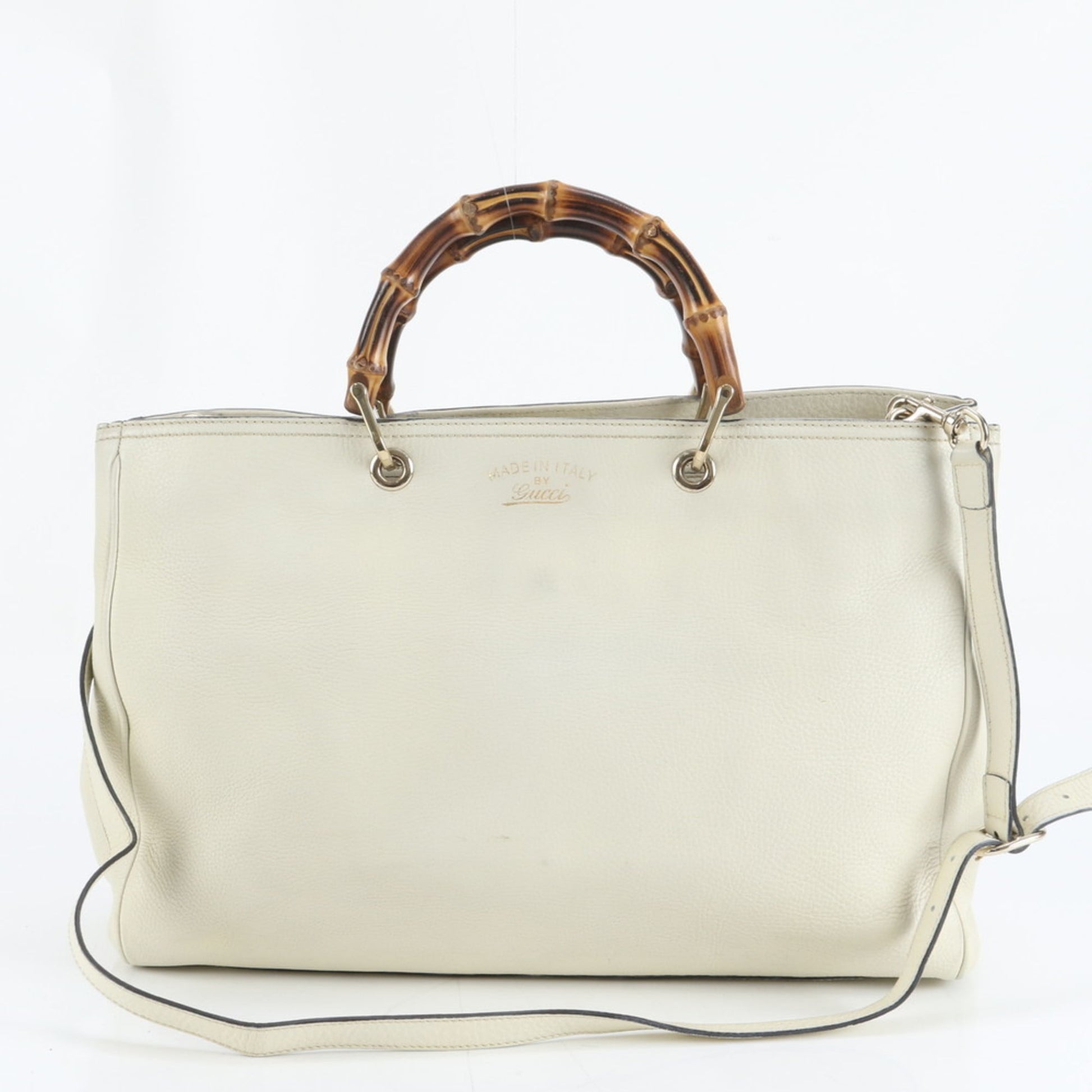 Gucci Ivory Leather Tote Bag