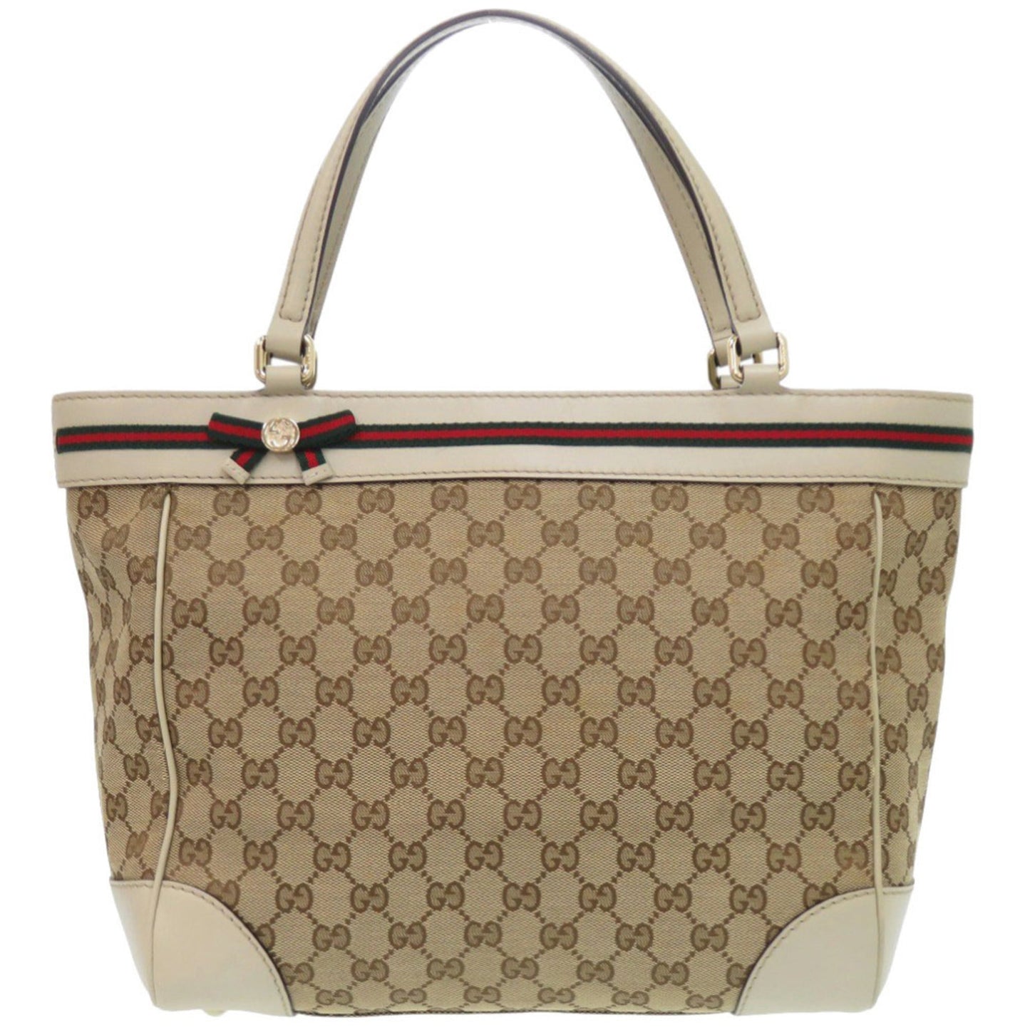 Gucci Beige Gg Canvas Tote Bag