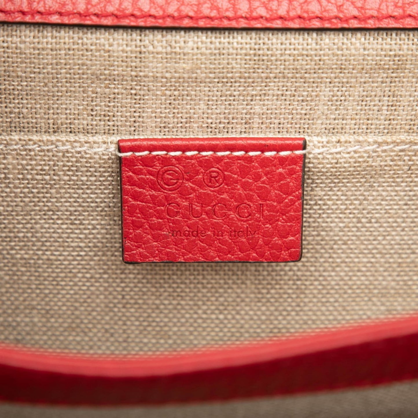 Gucci Red Color Leather Shoulder Bag