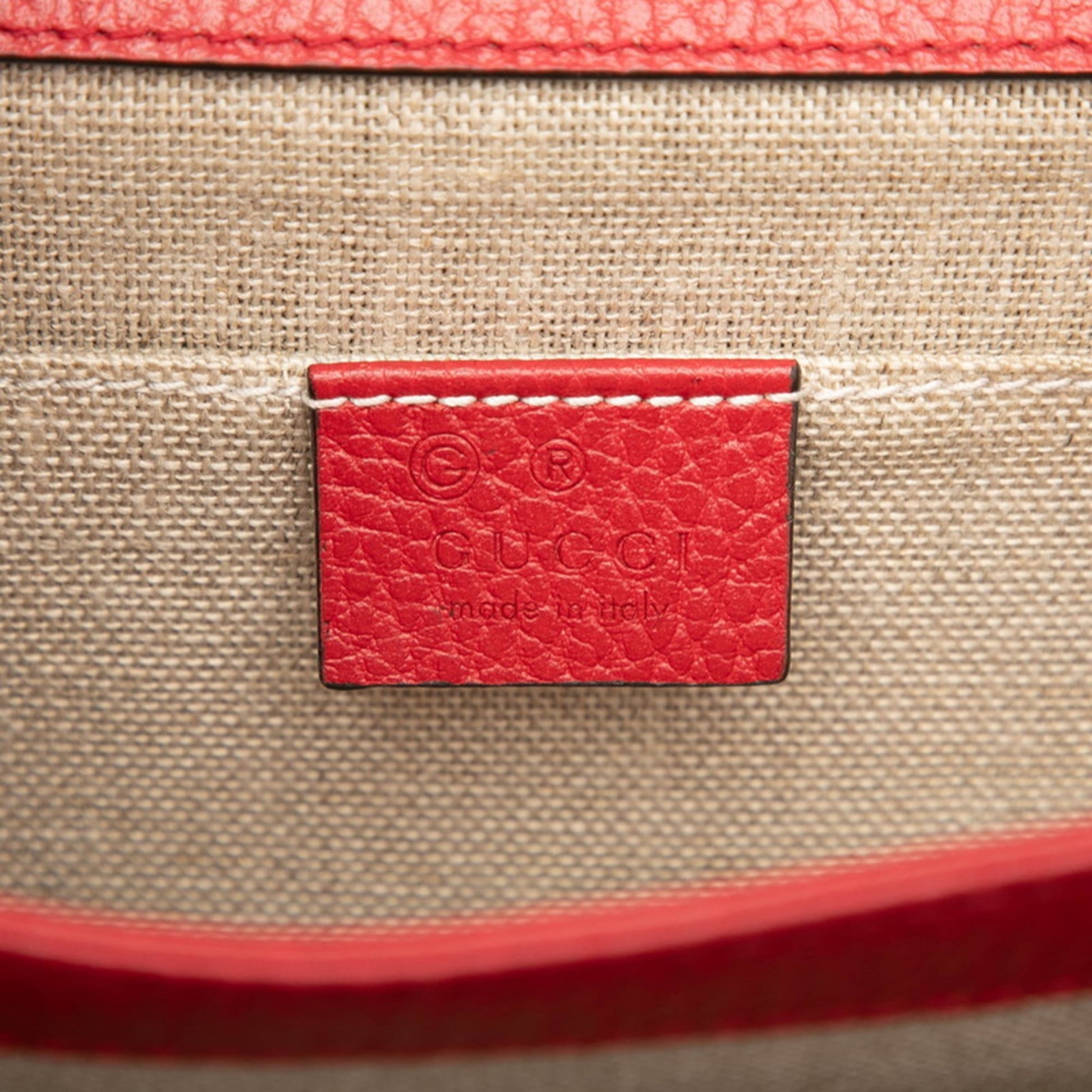 Gucci Red Color Leather Shoulder Bag