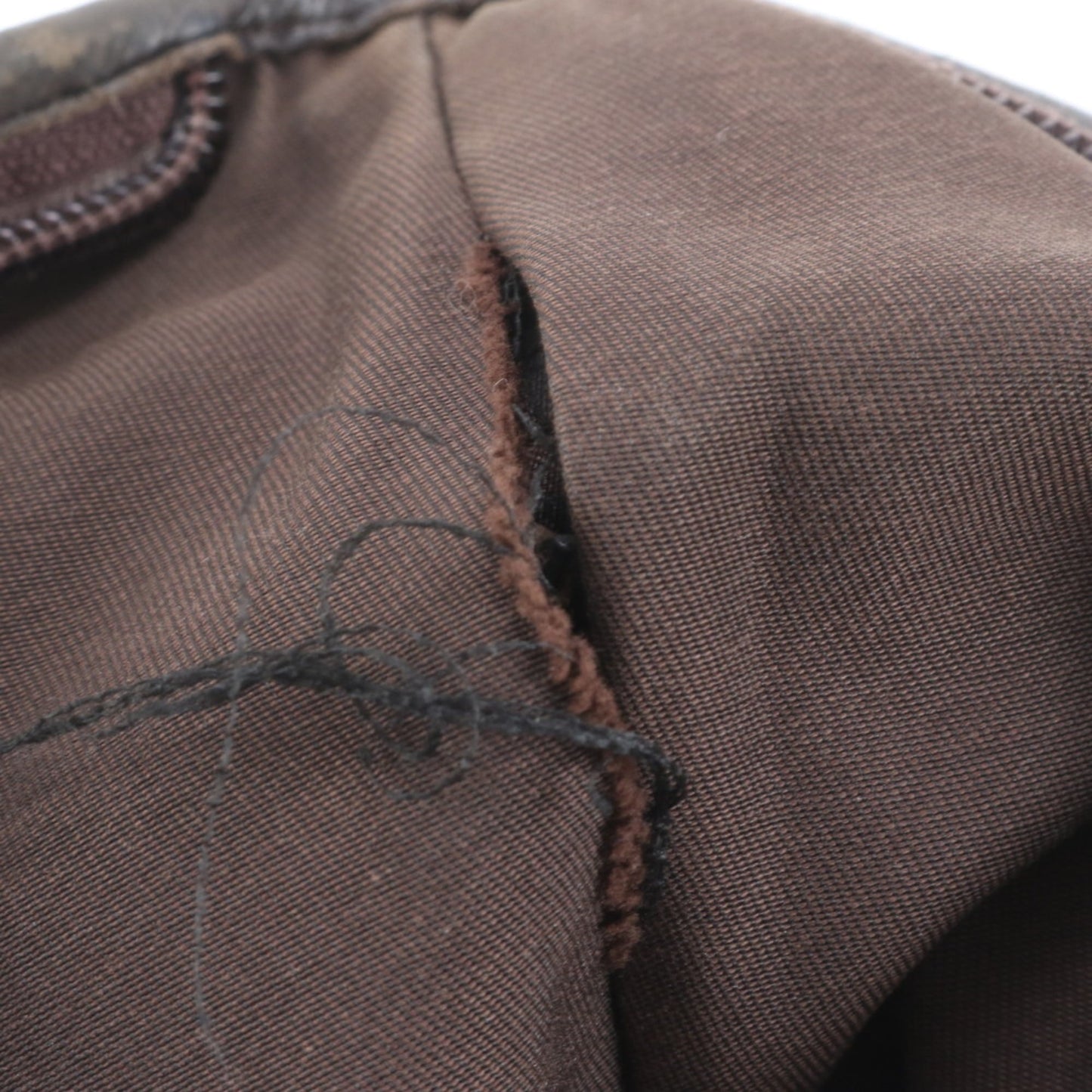 Gucci Brown Leather Canvas Shoulder Bag