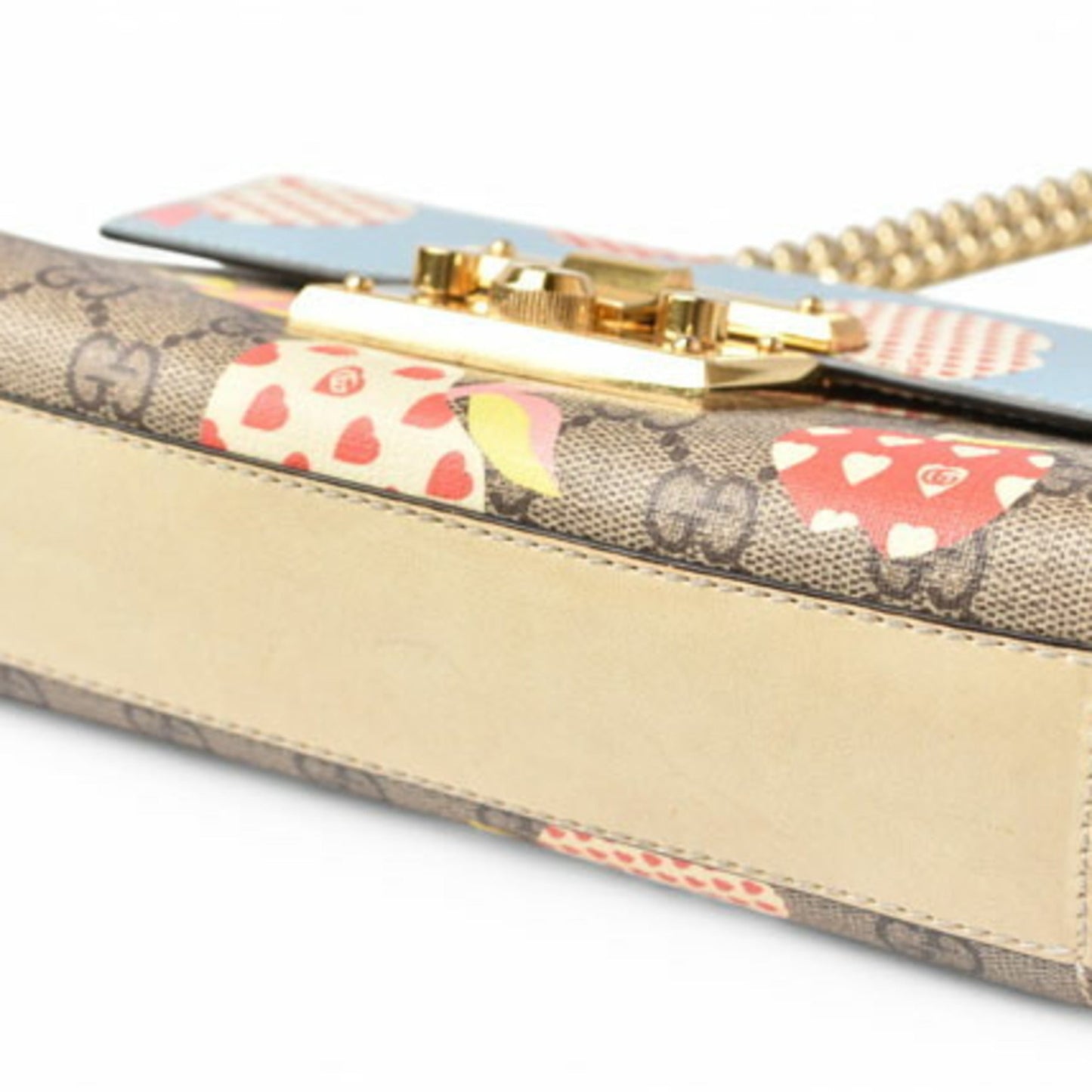 Gucci Beige Blue Brown Gg Supreme Shoulder Bag