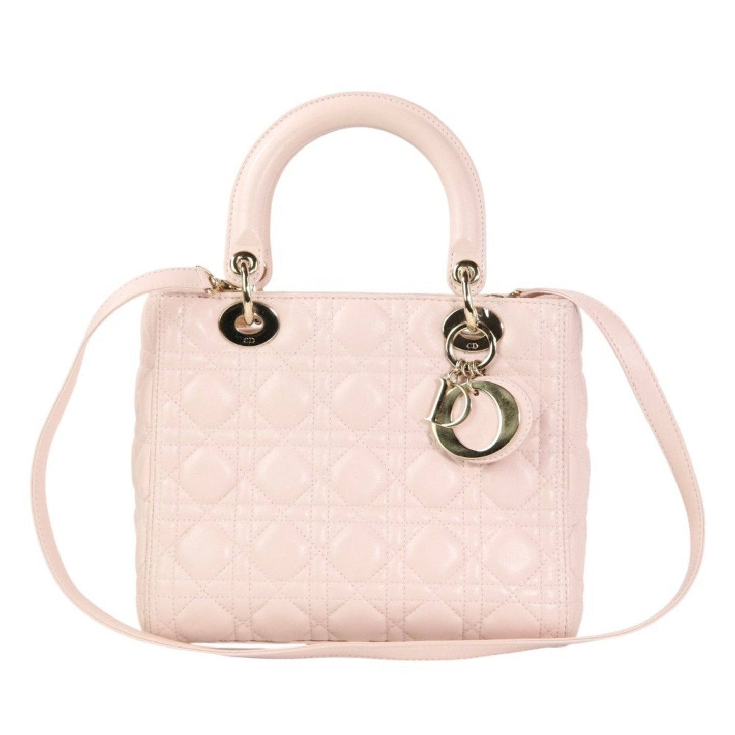 Dior Handbag Christian Lady Shoulder Bag 2 Leather Pink