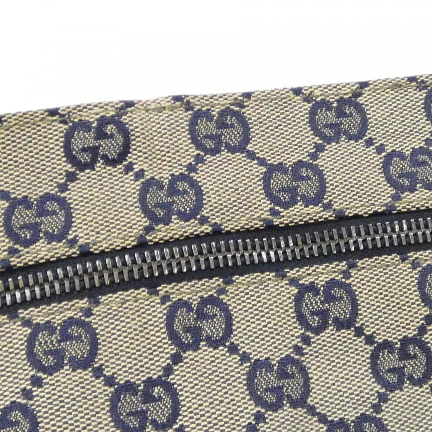 Gucci Beige Navy Gg Canvas Fanny Pack