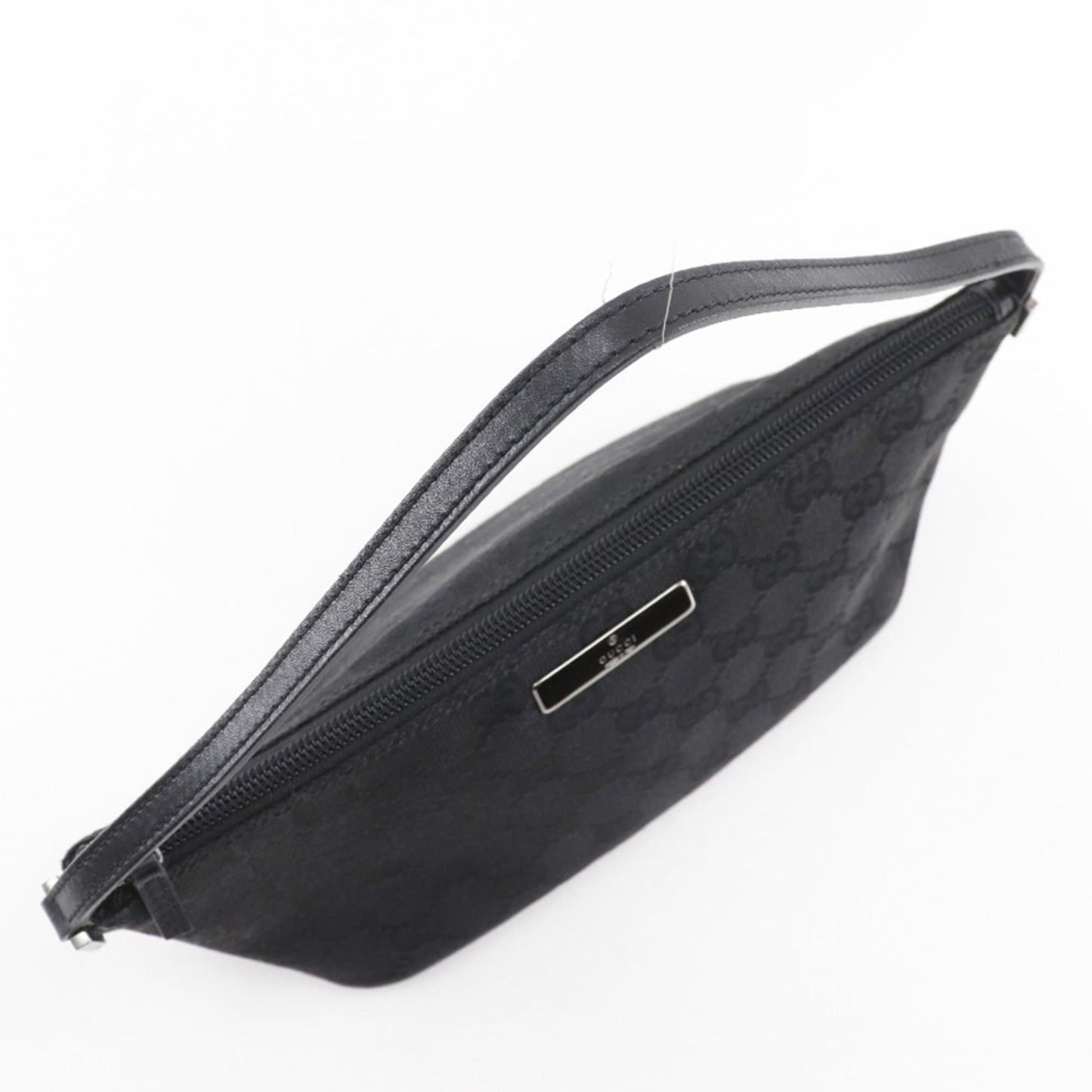 Gucci Black Gg Canvas Pouch