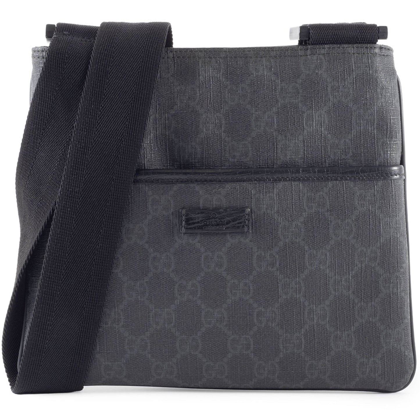 Gucci Gray Gg Supreme Leather Shoulder Bag