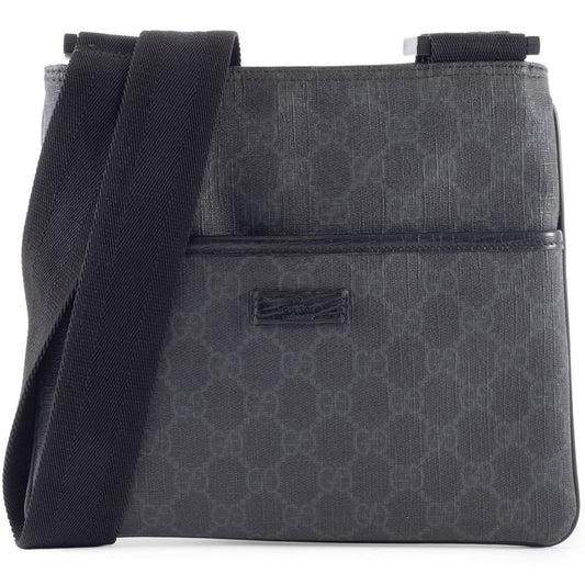 Gucci Gray Gg Supreme Leather Shoulder Bag