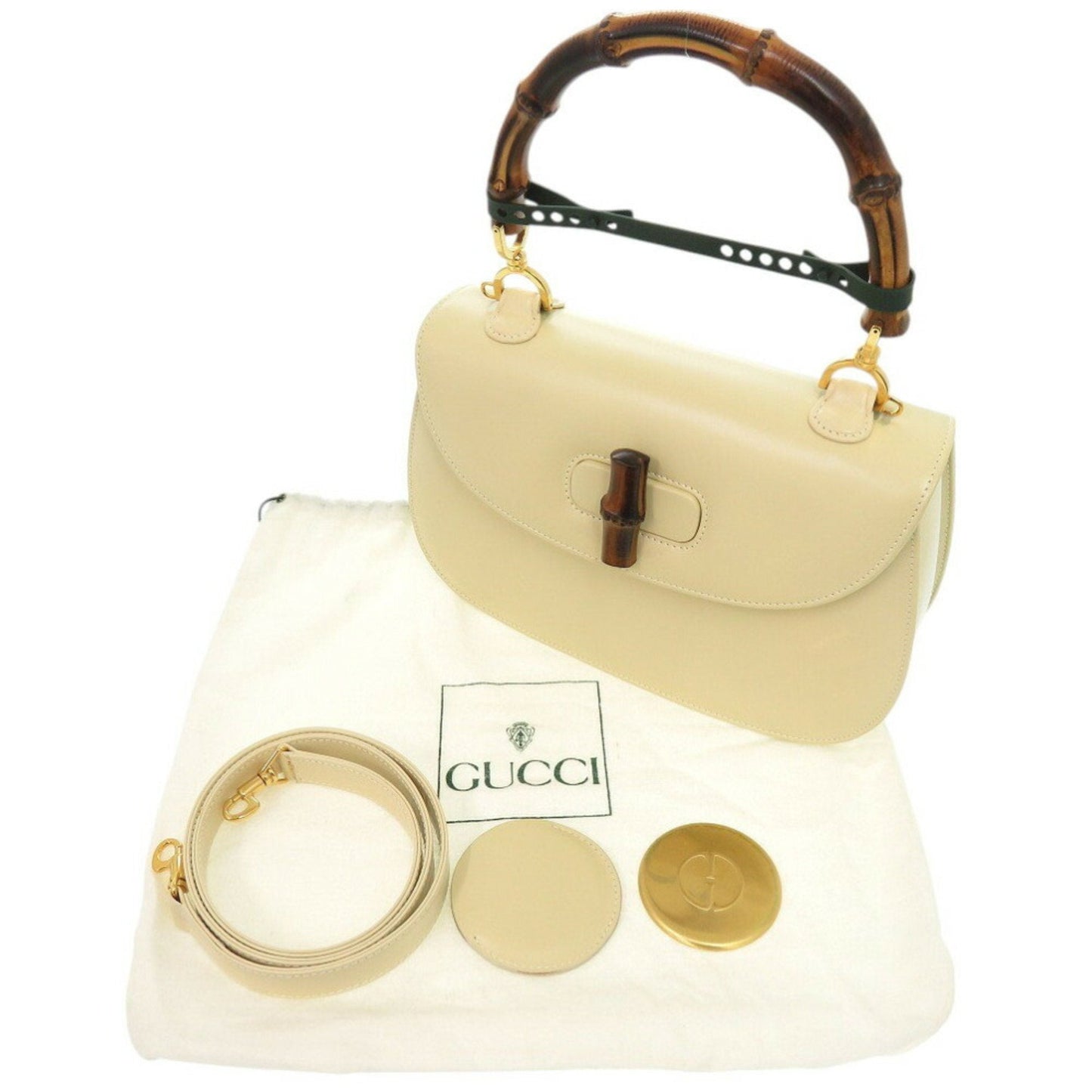 Gucci White Leather Handbag