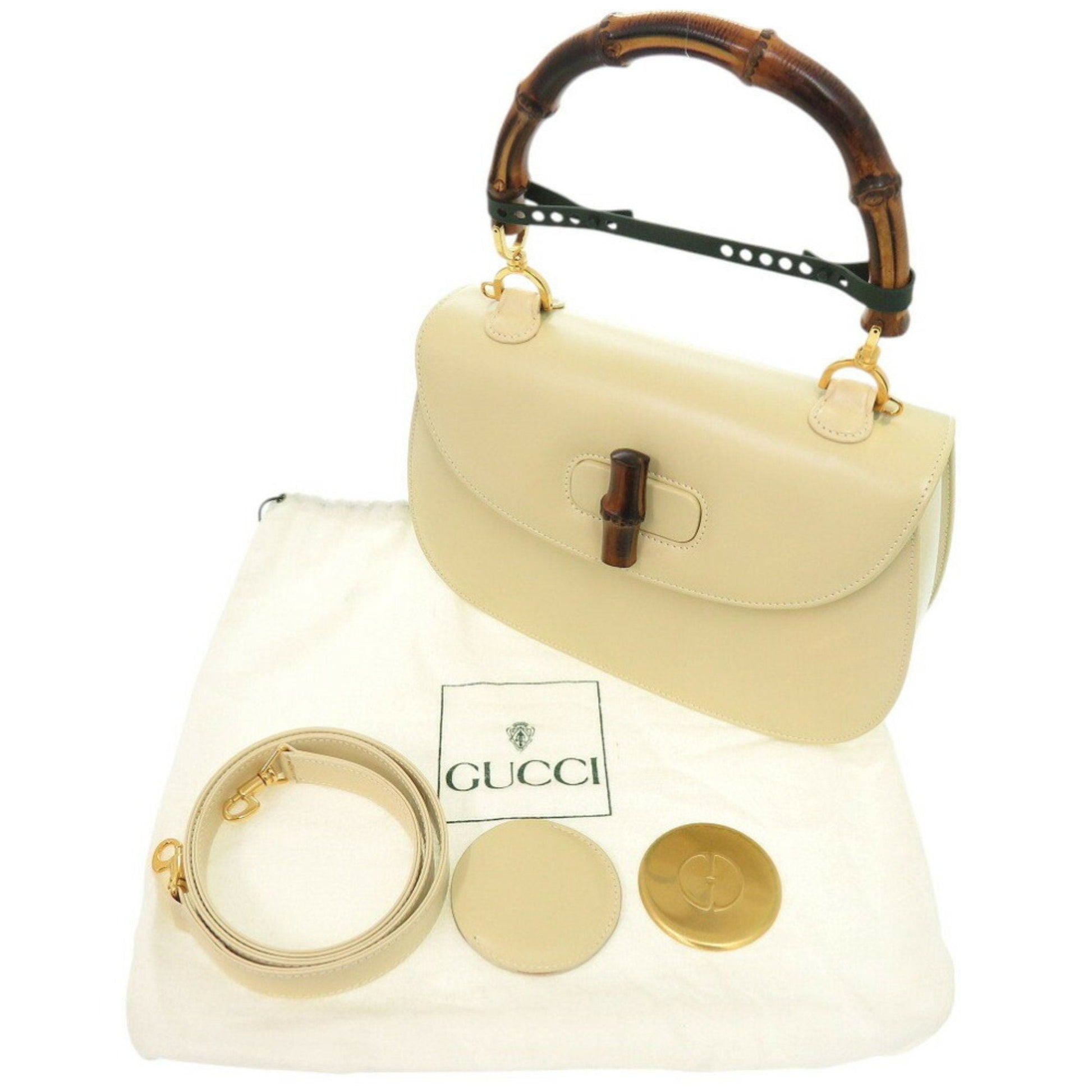 Gucci White Leather Handbag