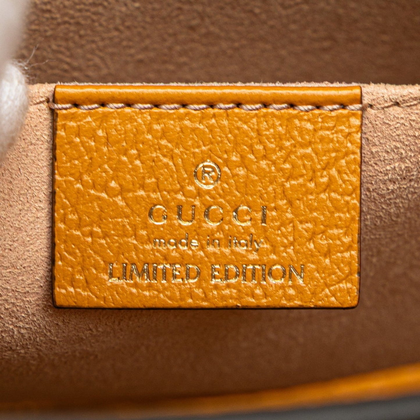 Gucci Beige Orange Pvc Leather Clutch Bag
