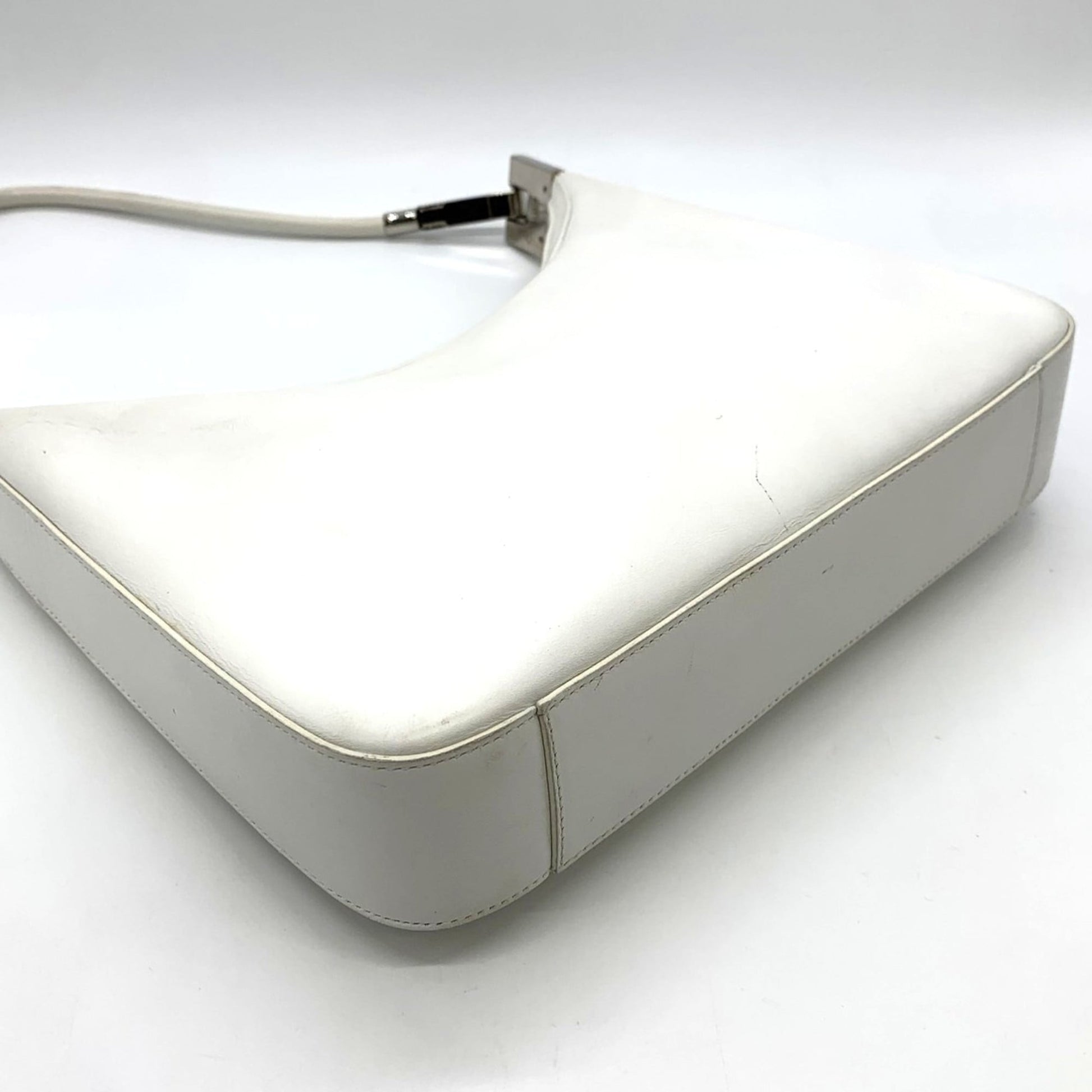 Gucci White Leather Shoulder Bag