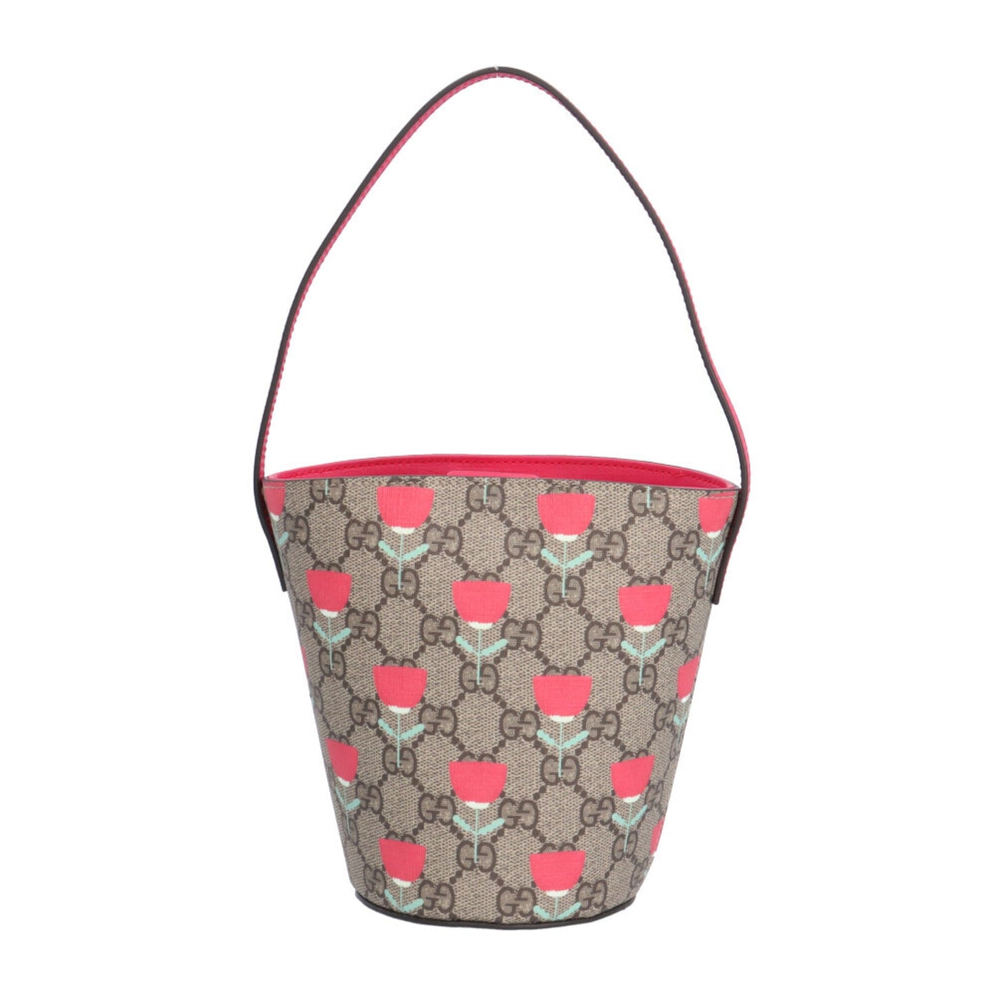 Gucci Beige Pink Gg Supreme Canvas Handbag