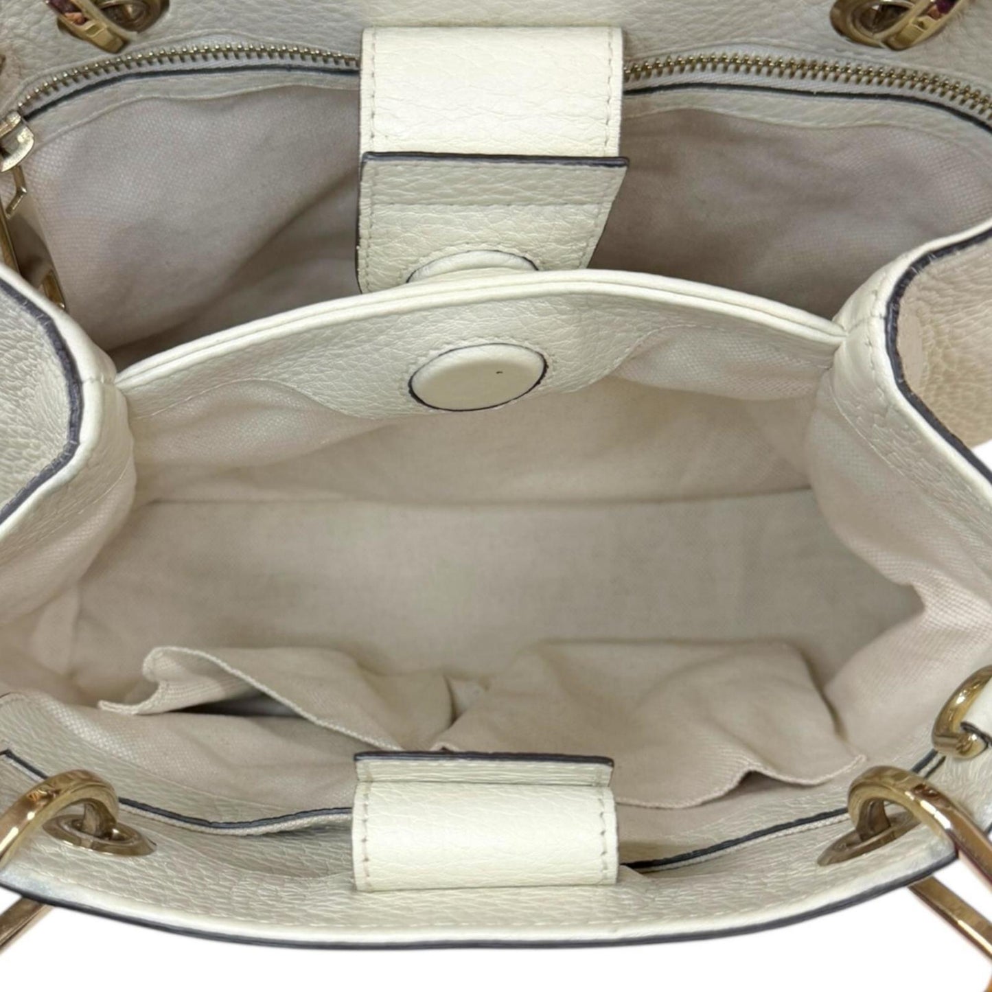 Gucci Ivory White Bamboo Shoulder Bag