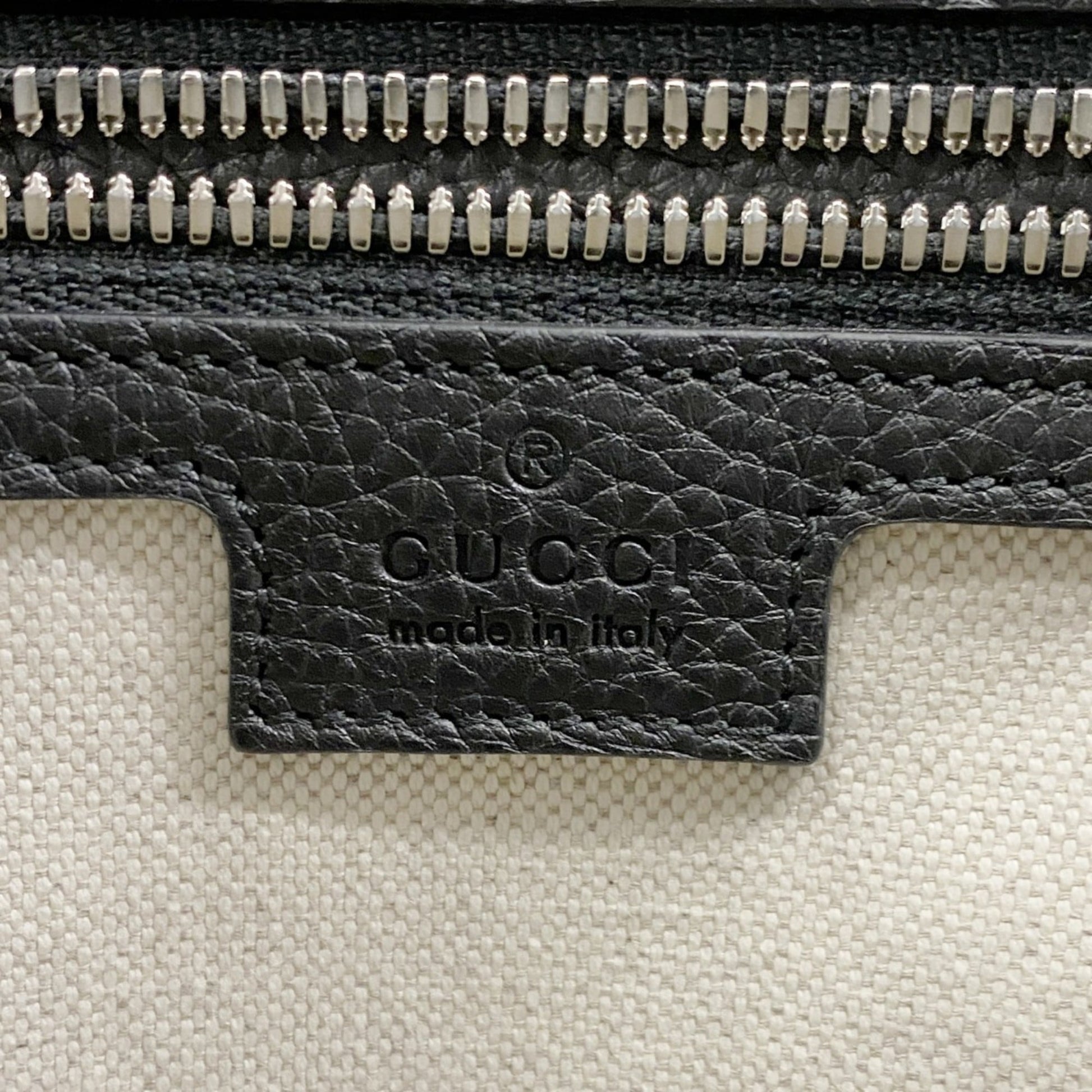 Gucci Black Leather Tote Bag
