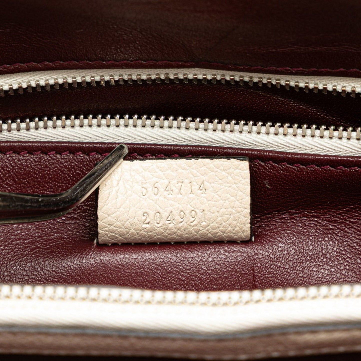 Gucci Gold Silver White Leather Handbag Shoulder Bag