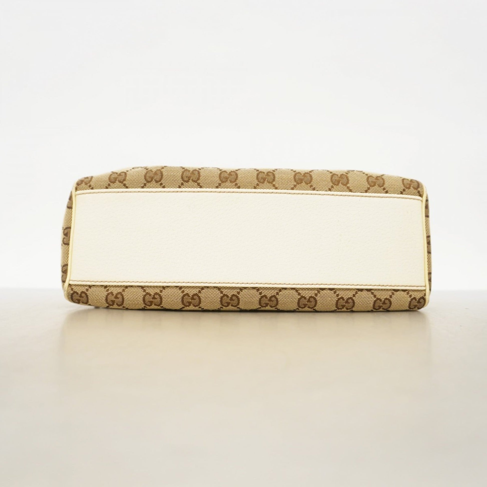 Gucci Beige Brown Canvas Handbag