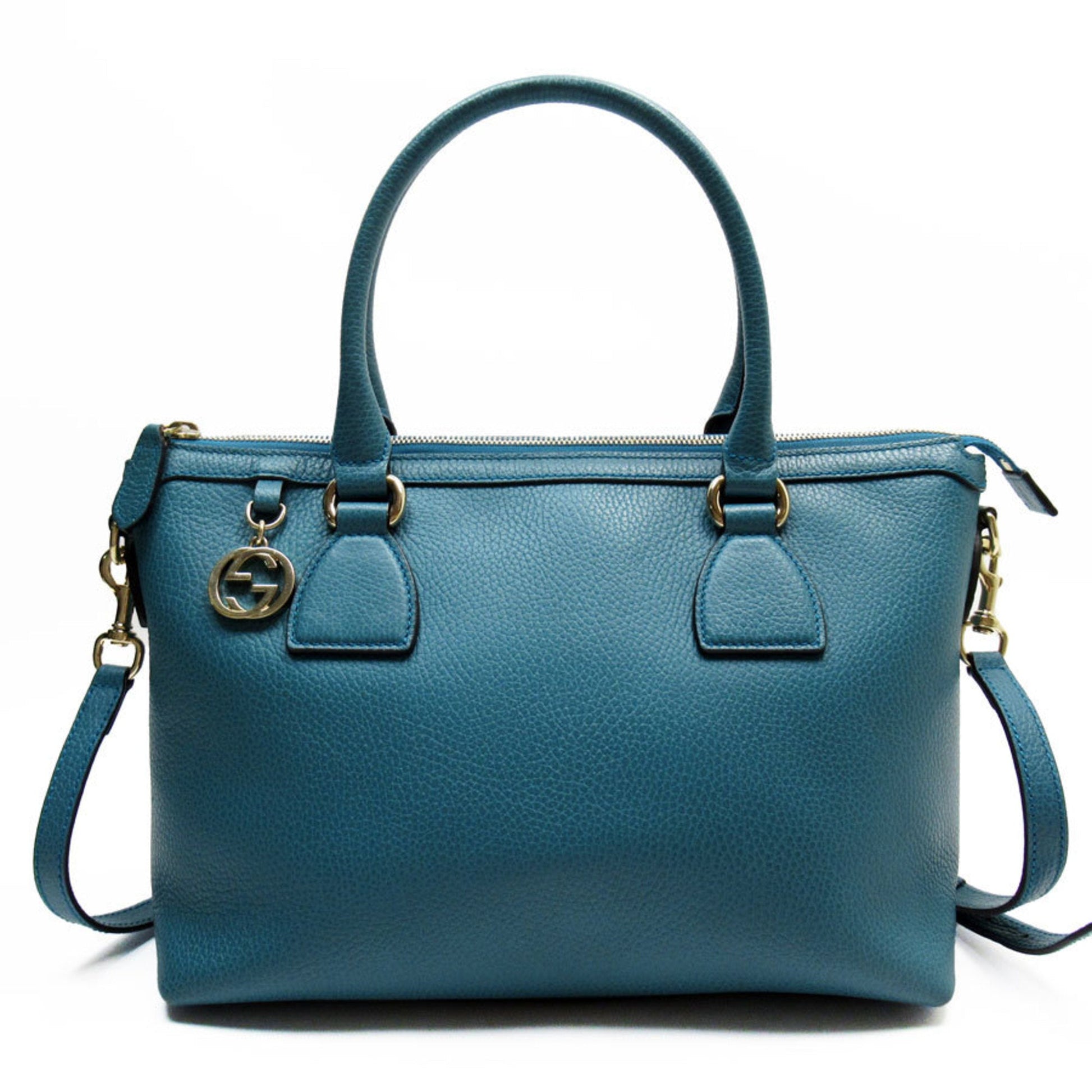Gucci Green Leather Handbag Shoulder Bag