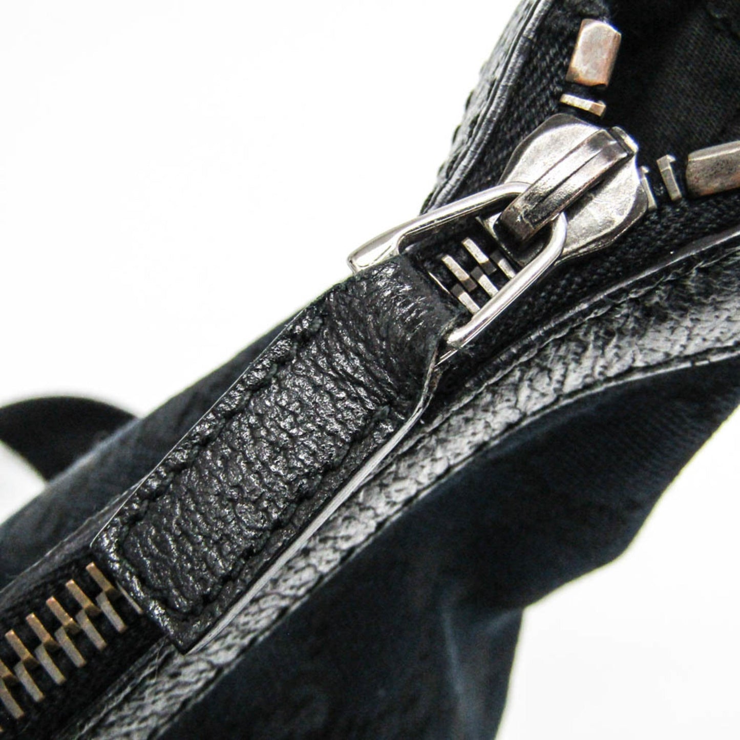 Gucci Gg Canvas Black Gg Canvas Leather Shoulder Bag