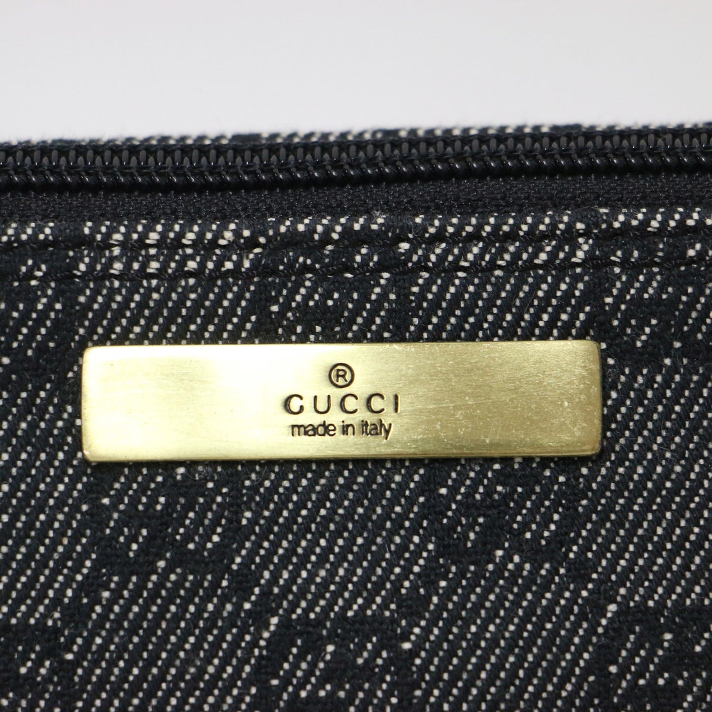 Gucci Black Gg Canvas Handbag