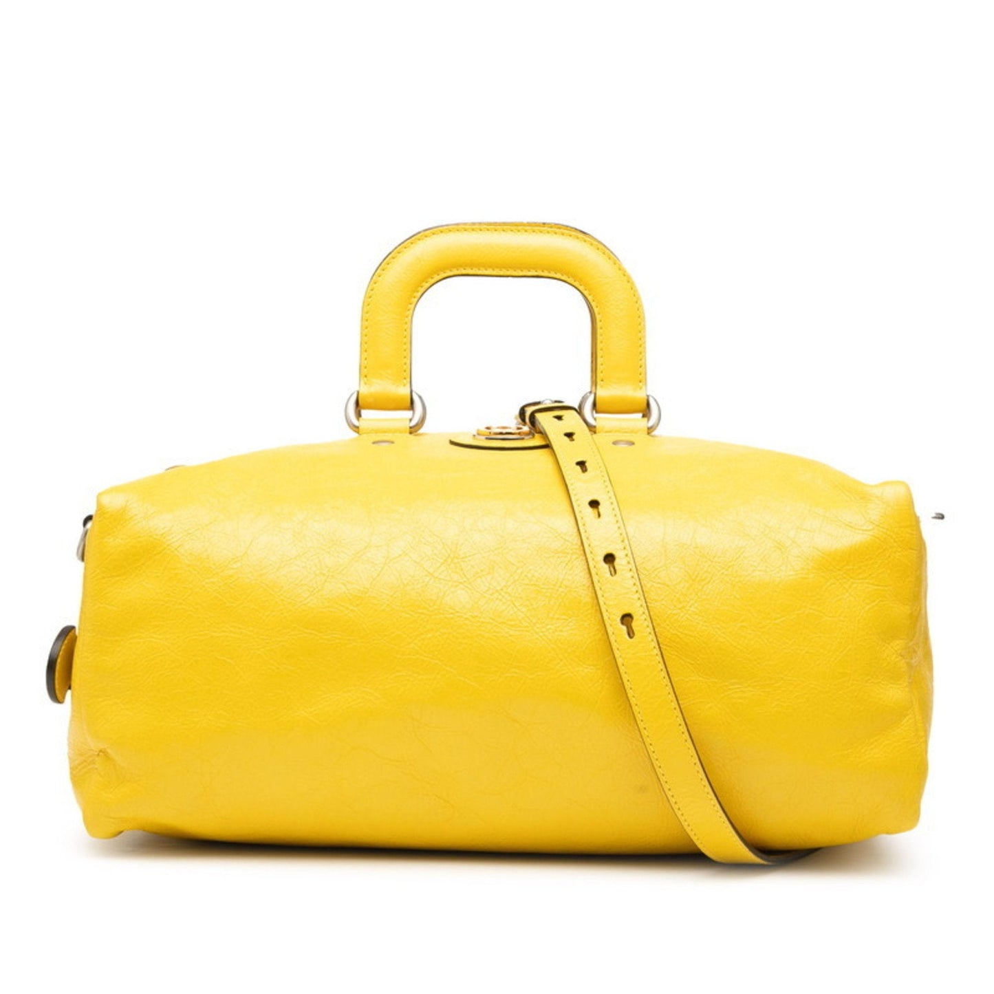 Gucci Yellow Leather Boston Bag Shoulder Bag