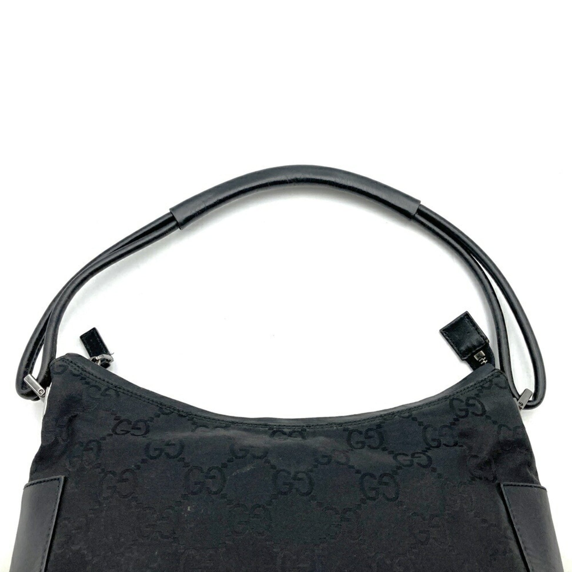 Gucci Black Nylon Leather Shoulder Bag