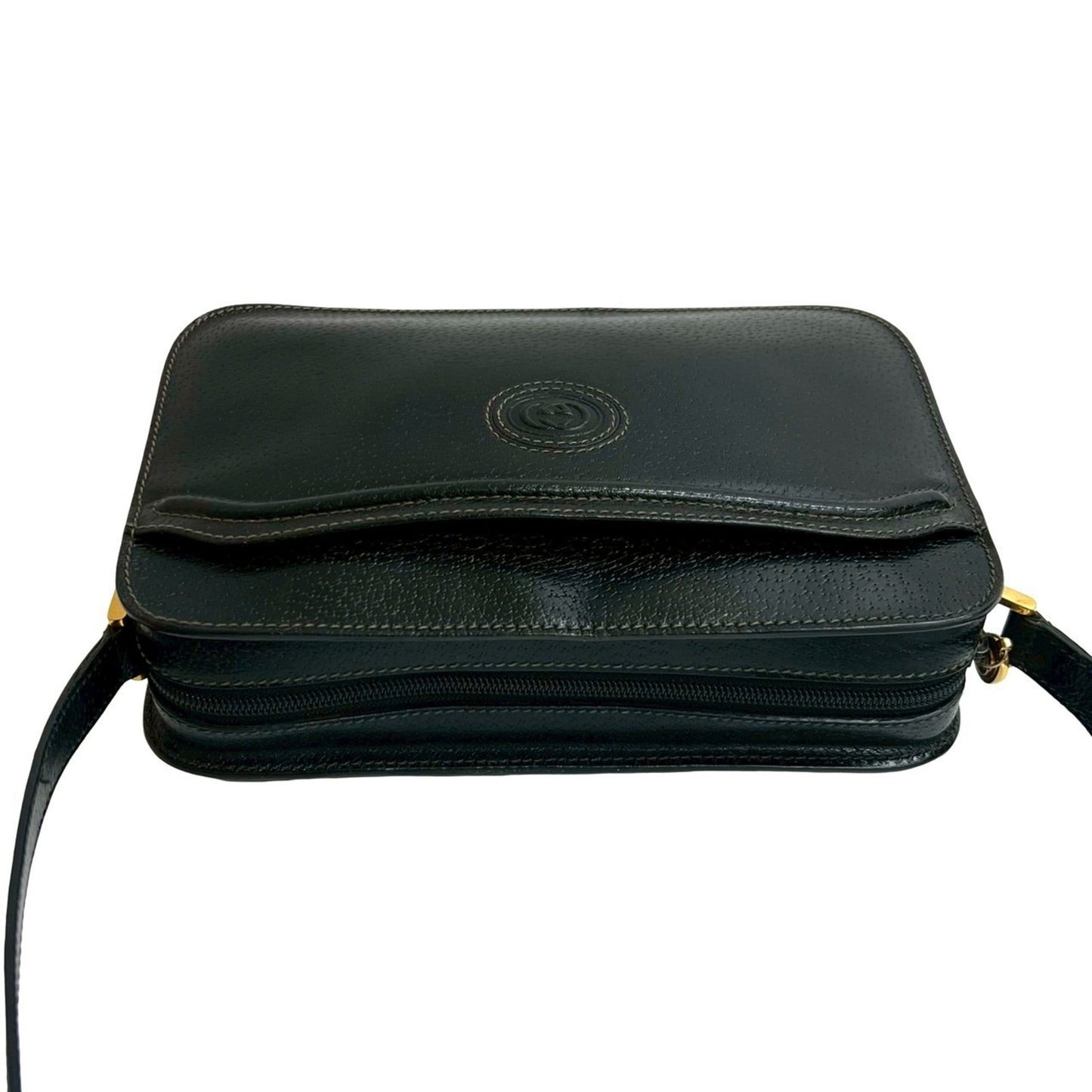 Gucci Black Leather Pochette Shoulder Bag