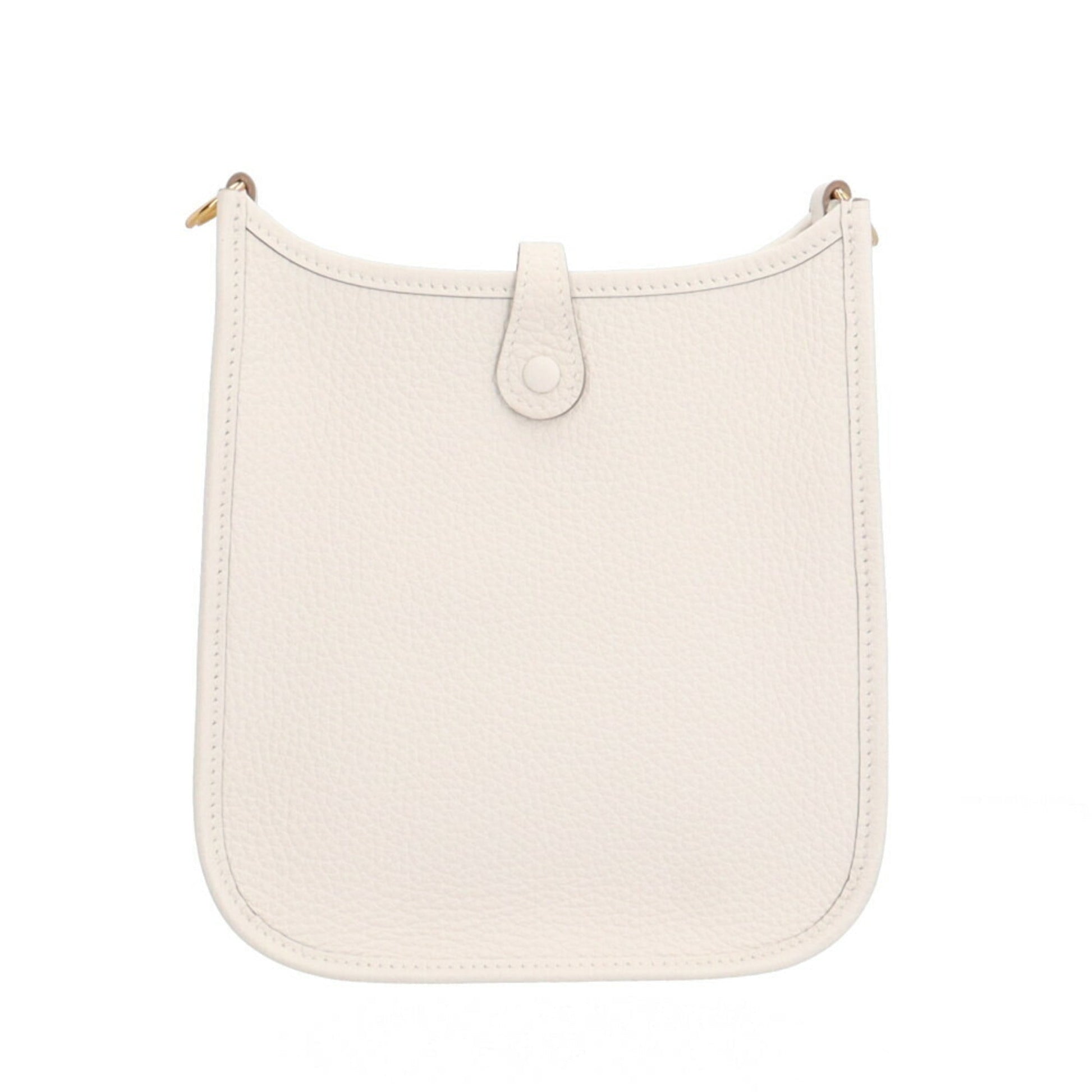 Hermes Evelyne Shoulder Bag Leather White