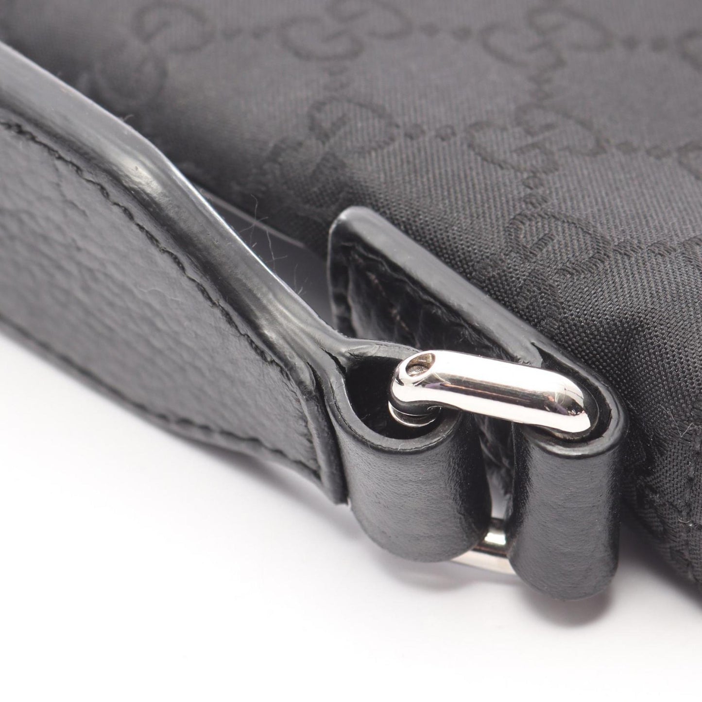 Gucci Black Nylon Leather Shoulder Bag